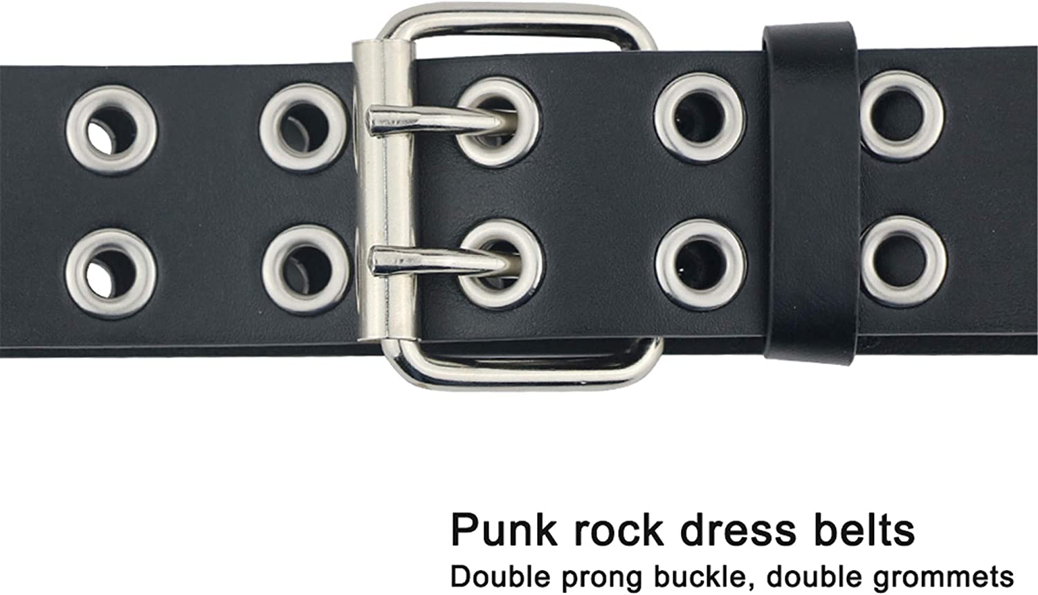 maikun 女士索环皮革腰带，可爱黑色腰带，铆钉腰带朋克配饰