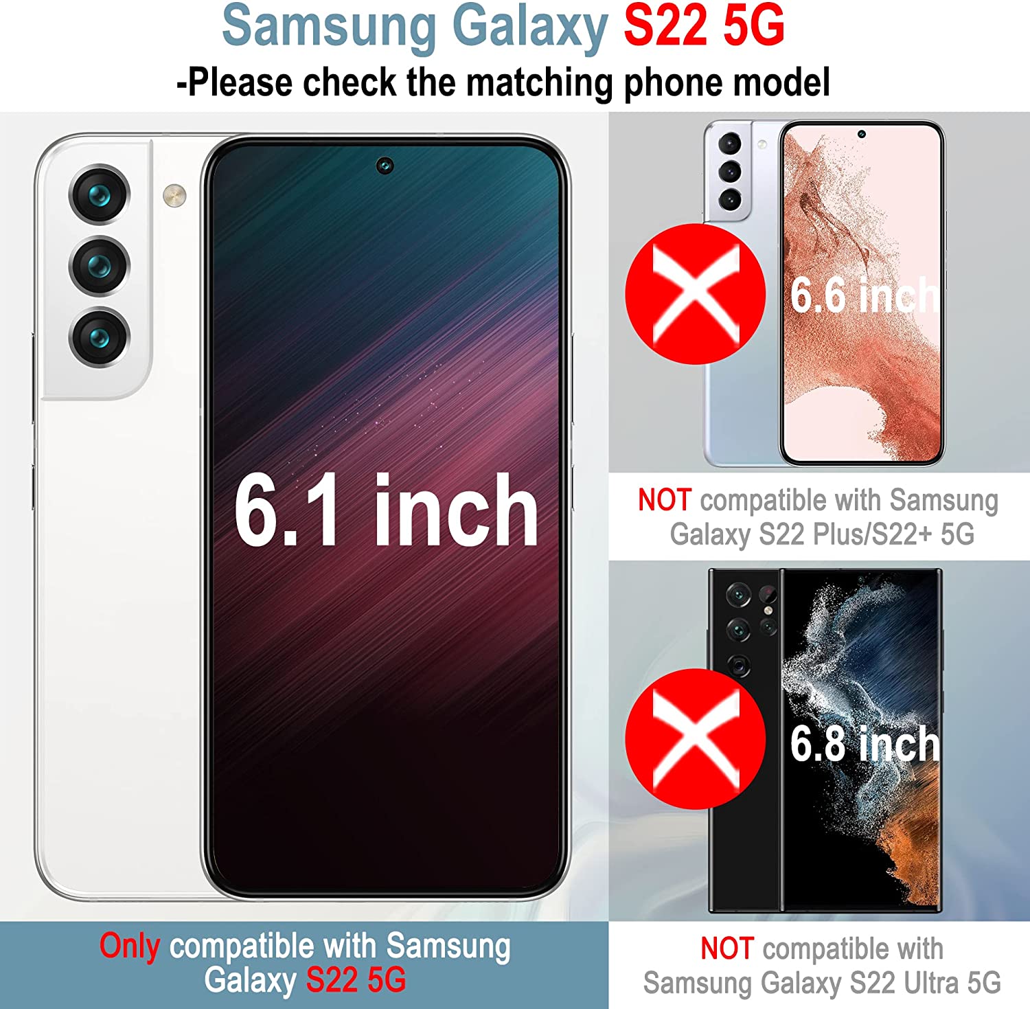 AACL [3+2 包] 适用于三星 Galaxy S22 屏幕保护膜和相机镜头保护膜 三星 Galaxy S22 5G，6.1 英寸，7H 混合膜[指纹解锁][防刮]