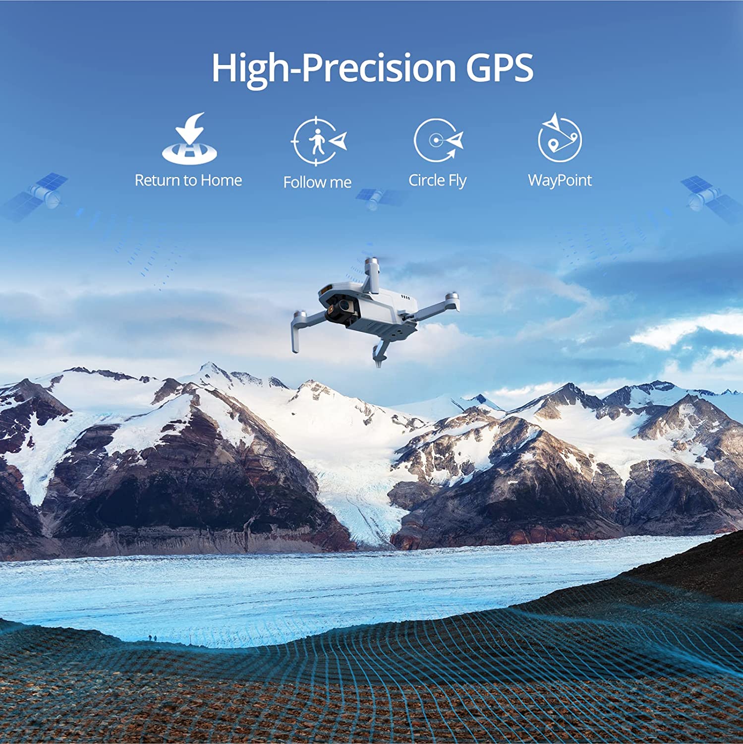 Potensic ATOM SE GPS 无人机带 4K EIS 摄像头，重量不足 249g，飞行 62 分钟，4KM FPV 传输，最大速度 16m/s，自动返航，成人轻型折叠无人机