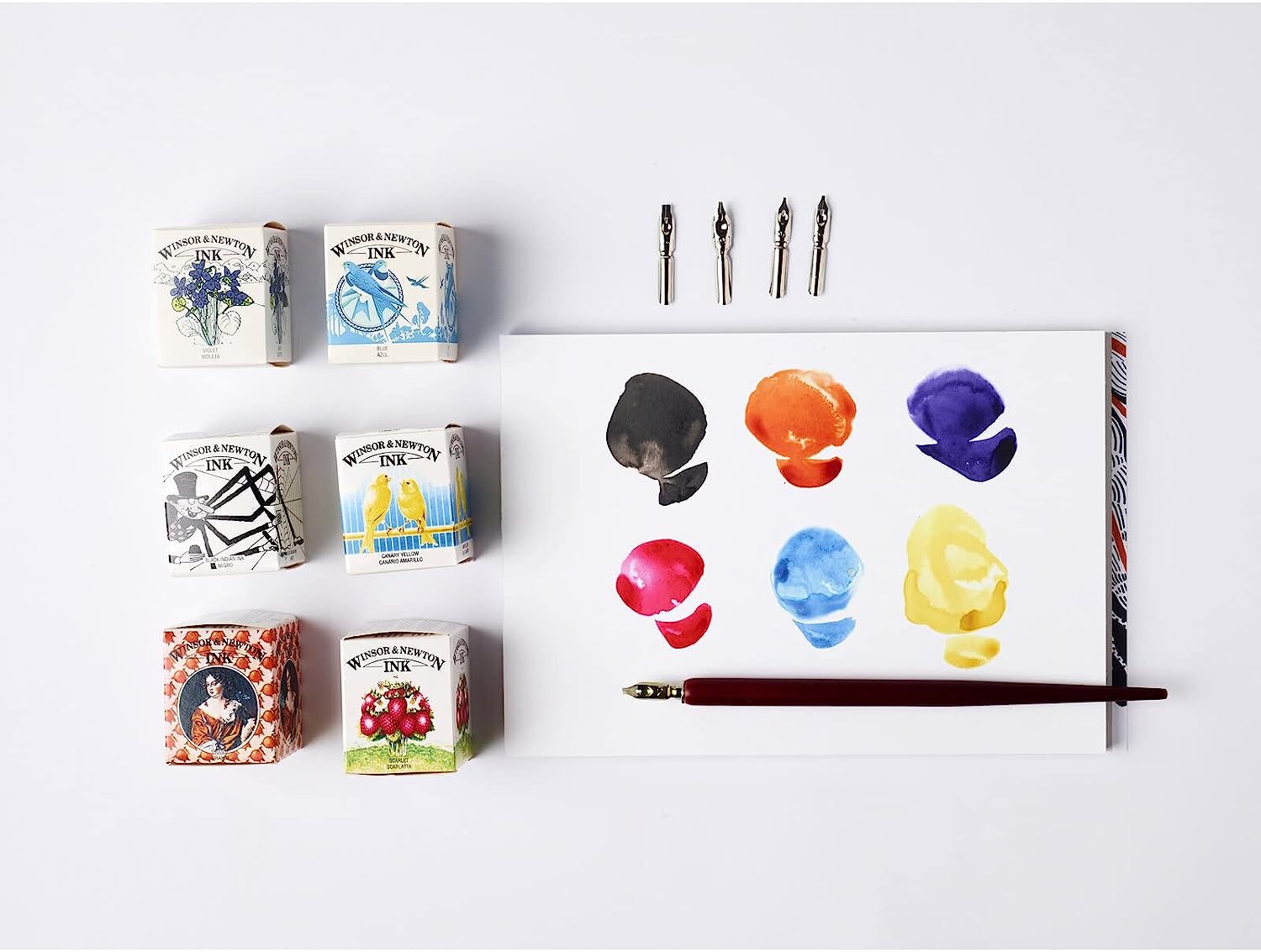 Winsor & Newton 系列绘图墨水套装，8 件套，Henry 系列