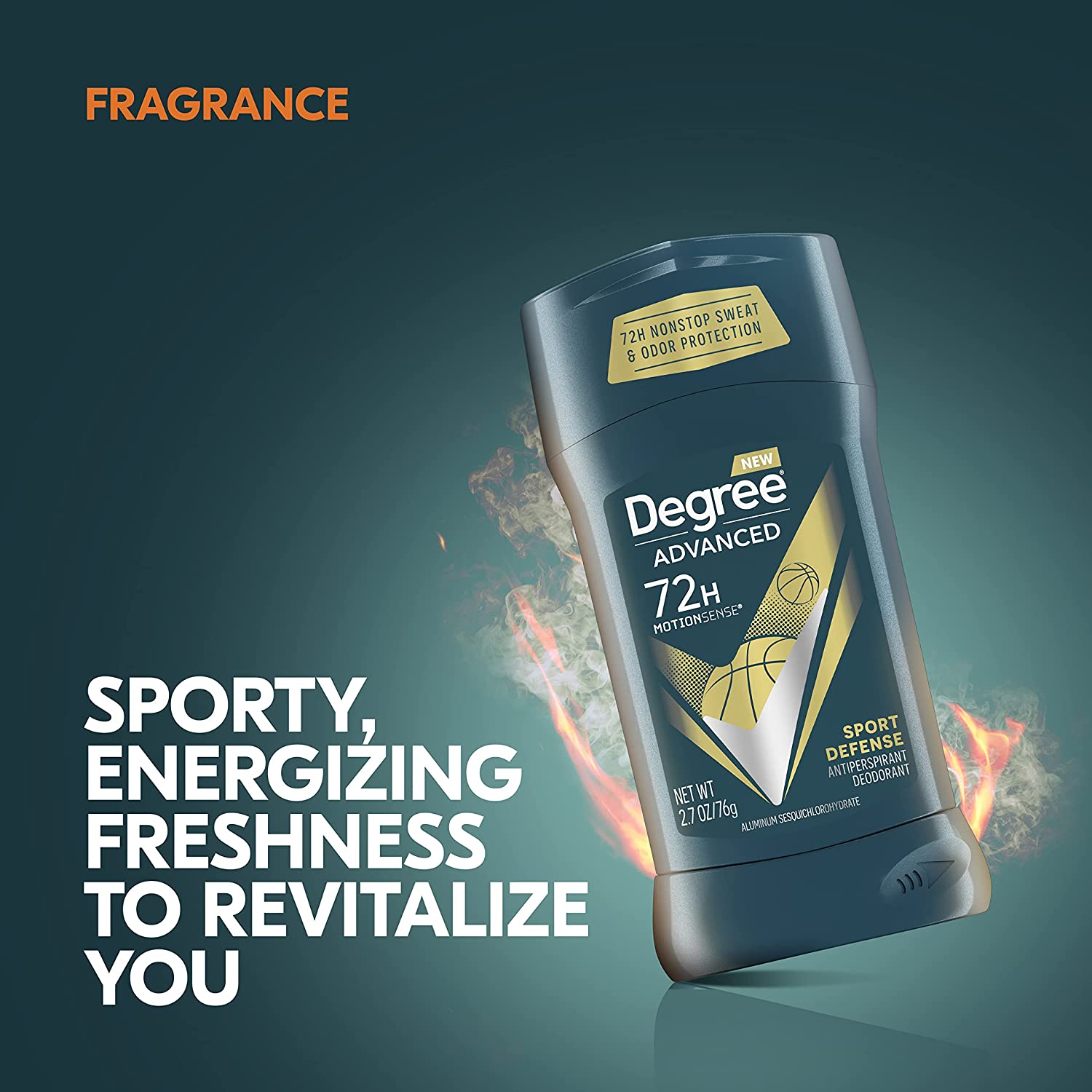 Degree Advanced Protection Antiperspirant Deodorant Sport Defense 4 件装 72 小时防汗防臭止汗剂，采用 MotionSense 技术 2.7 盎司