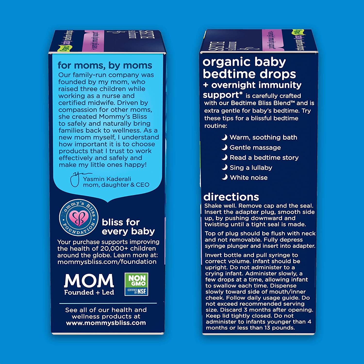 Mommy's Bliss Organic Baby Bedtime Drops + Overnight Immunity Support*，促进安宁的夜晚，不含褪黑激素，4 个月以上，2 液体盎司