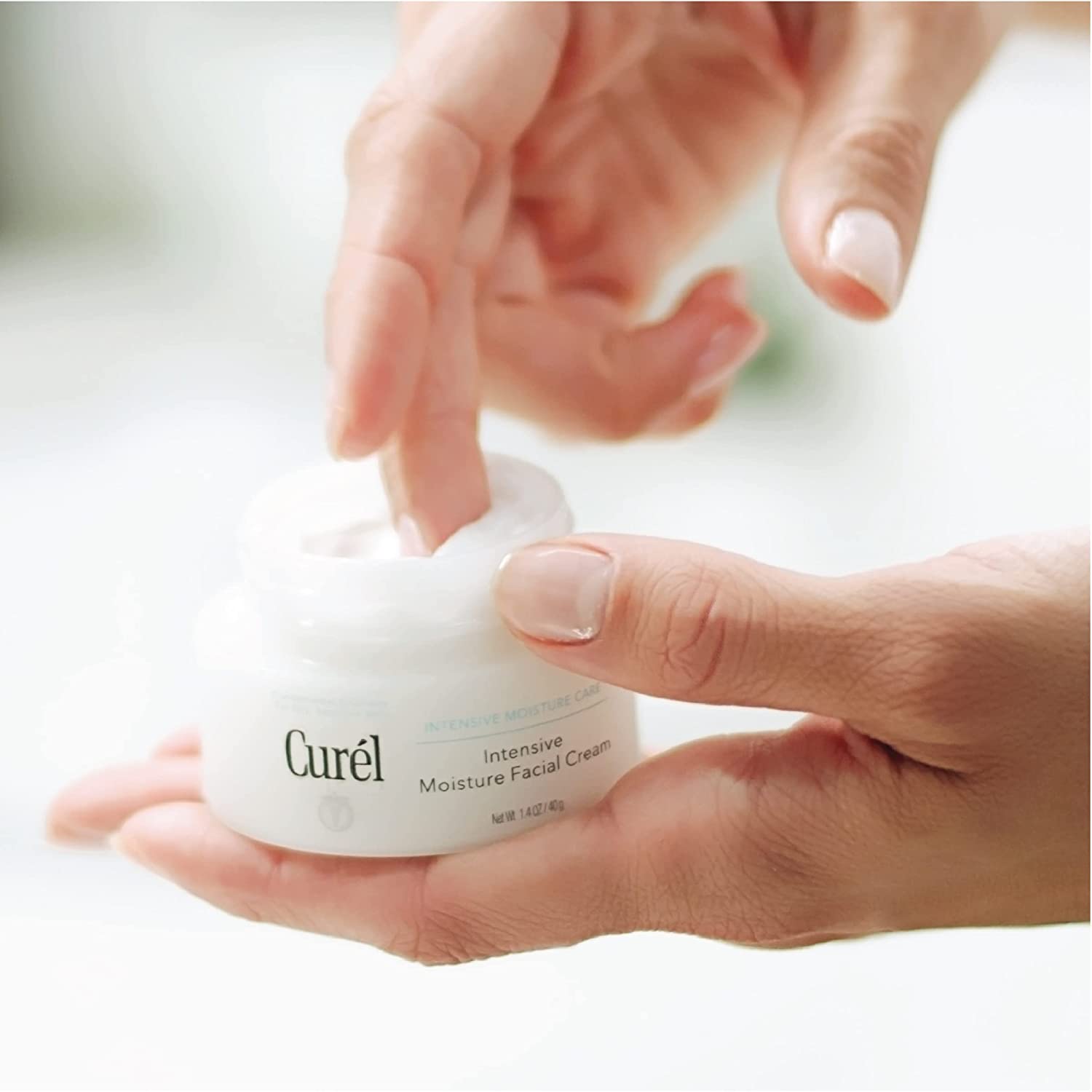 Curel Japanese Skin Care 强效面部保湿霜，适合干性至极干性敏感肌肤的面部乳液，男女皆宜，抗衰老，无香精，抗皱日本护肤品，1.4 盎司