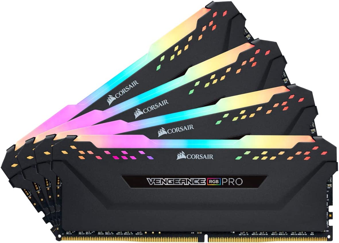 Corsair Vengeance RGB Pro 32GB (4x8GB) DDR4 3600 (PC4-28800) C18 台式机内存 - 黑色