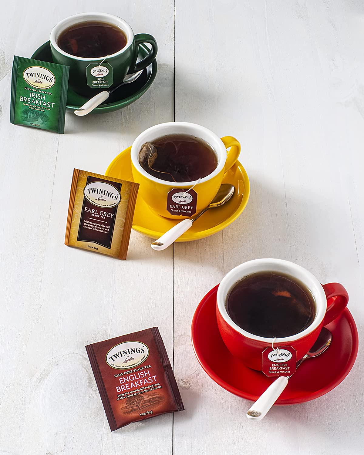 Twinings 英式早餐红茶，100 个独立包装的茶包，柔滑、可口、浓郁、含咖啡因
