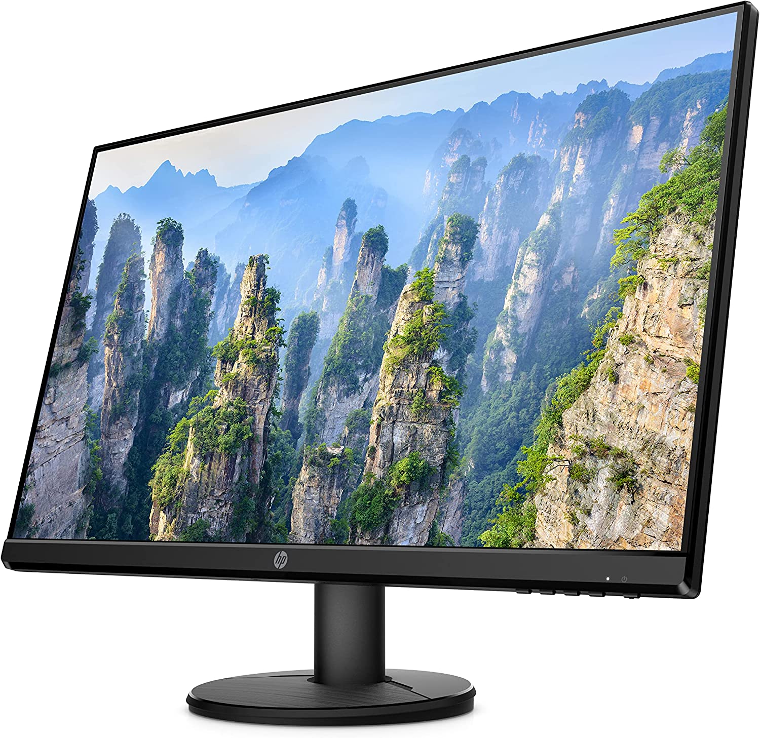 HP V27i FHD 显示器 | 27 英寸对角线全高清电脑显示器，带 IPS 面板和 3 面微边缘设计 |带 HDMI 和 VGA 端口的低蓝光屏幕 | (9SV92AA#ABA) 黑色