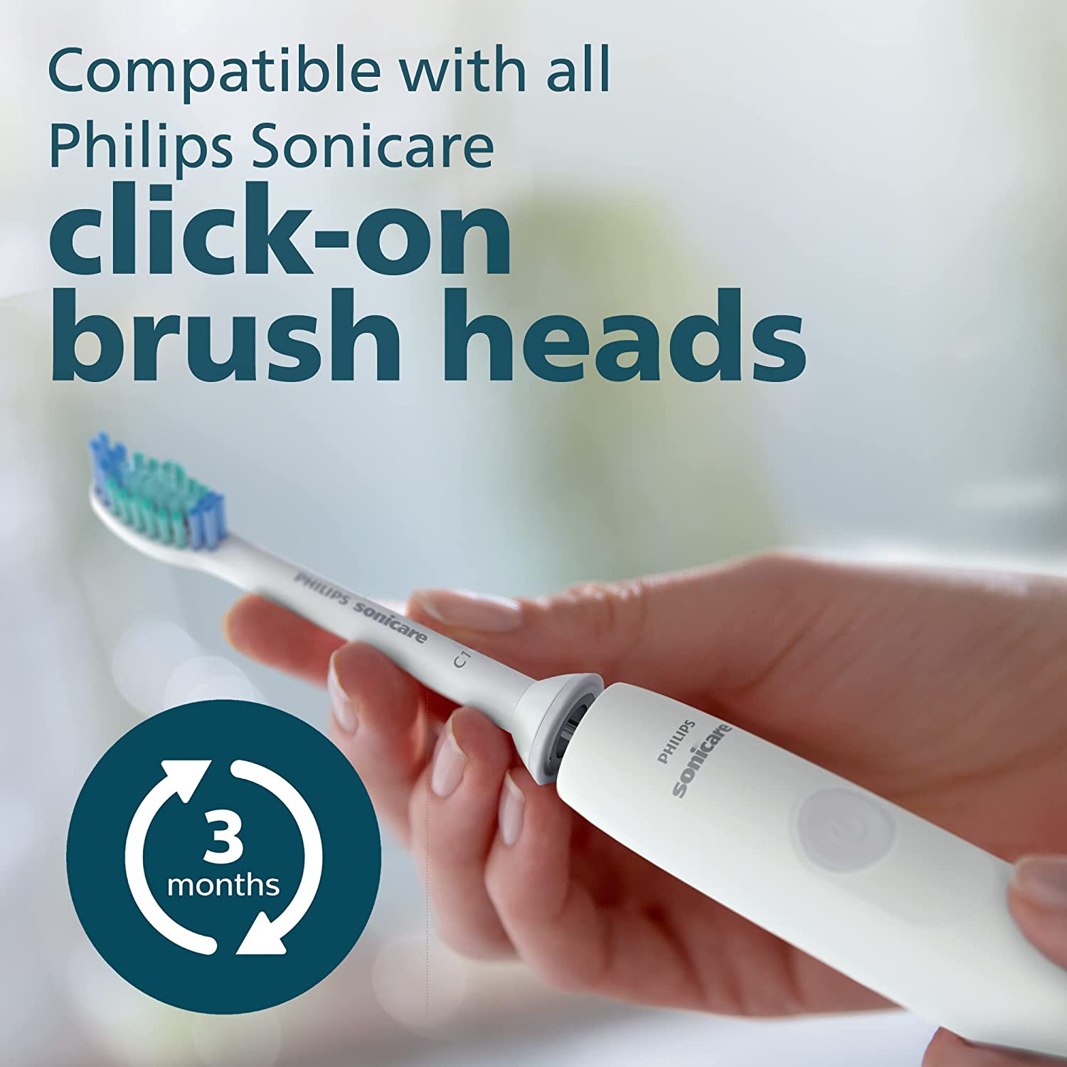 飞利浦 Sonicare 1100 电动充电式电动牙刷，白灰色 HX3641/02