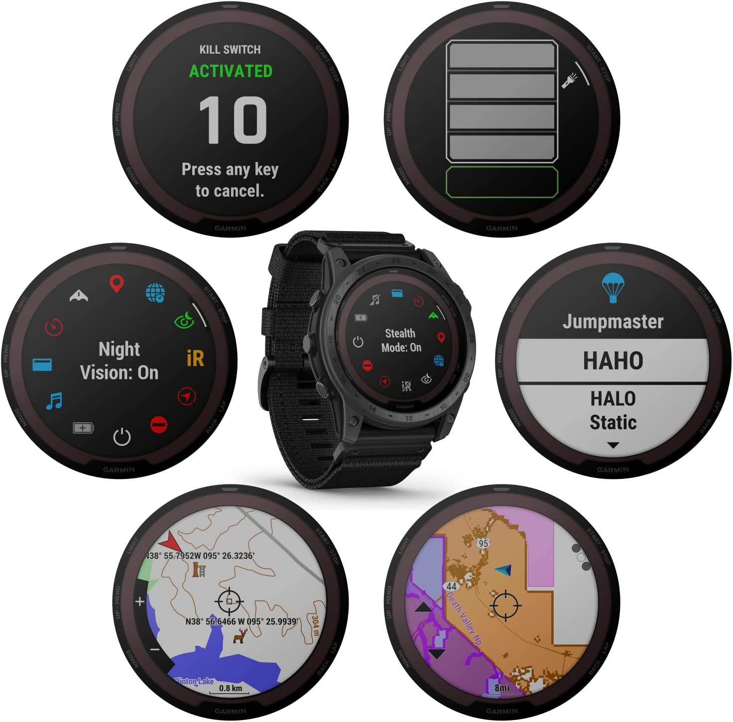 Wearable4U Garmin tactix 7 Pro GPS 战术智能手表套装（tactix 7 Pro，+黑色耳塞）