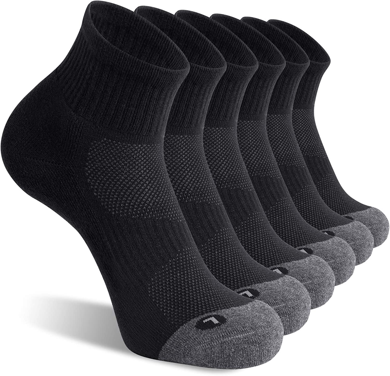 FITRELL 6 双装男士运动及踝袜加垫运动跑步袜 7-9/9-12/12-15