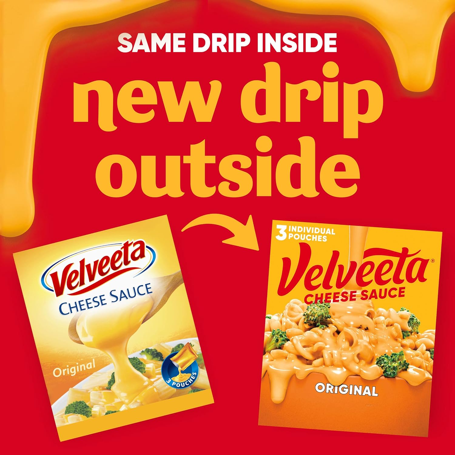 Velveeta 原味芝士酱（4 盎司袋装，3 件装）