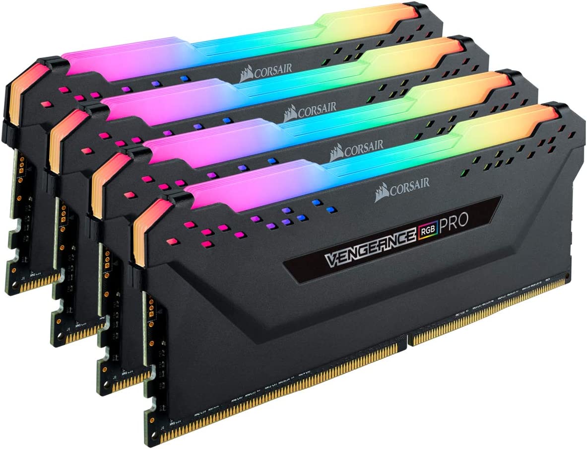 Corsair Vengeance RGB Pro 32GB (4x8GB) DDR4 3600 (PC4-28800) C18 台式机内存 - 黑色