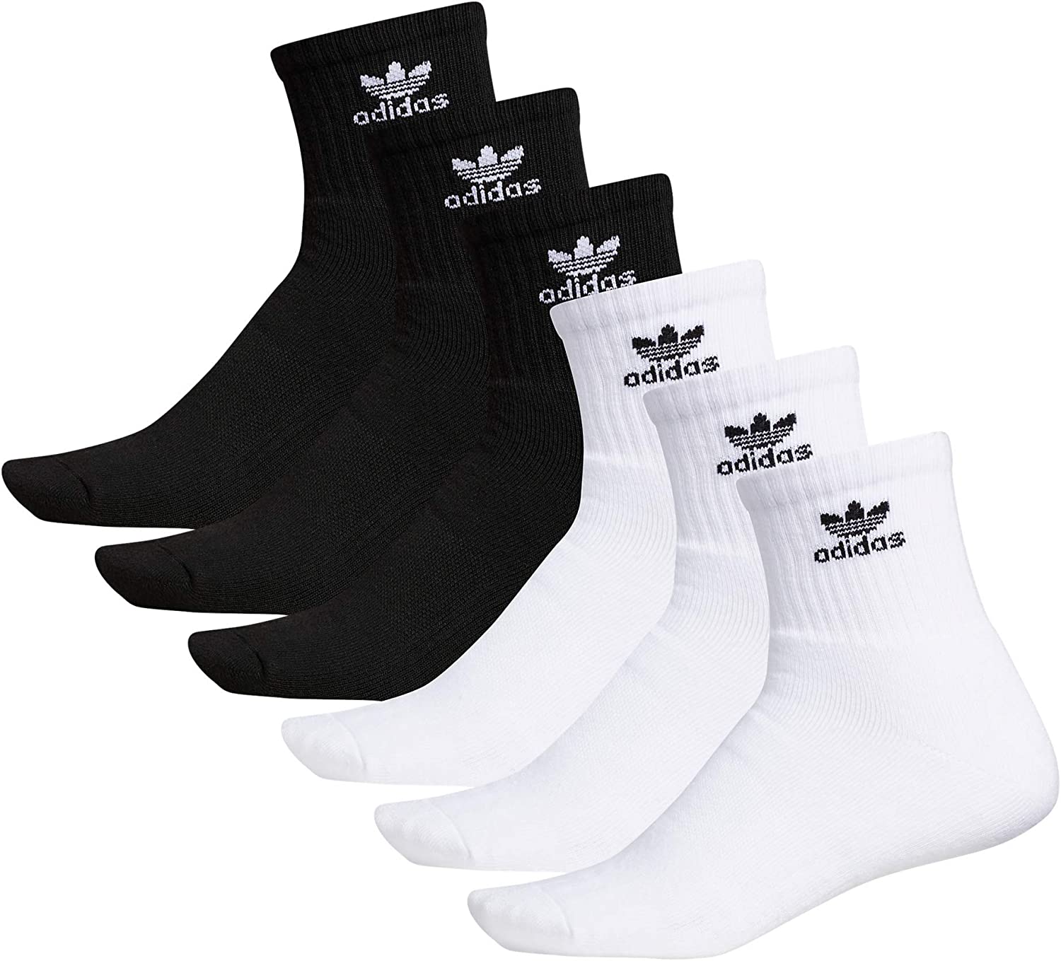 adidas Originals Unisex Originals 三叶草 6 件装四分之一