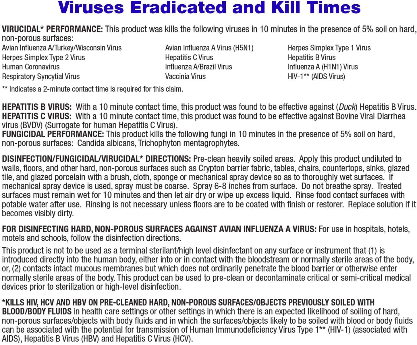 BenzaRid 专业消毒剂 32oz |医用级消毒剂和杀病毒剂，根除 MRSA、H1N1、H5N1 病毒、诺如病毒、禽流感、葡萄球菌，无需冲洗，无需擦拭，EPA 注册