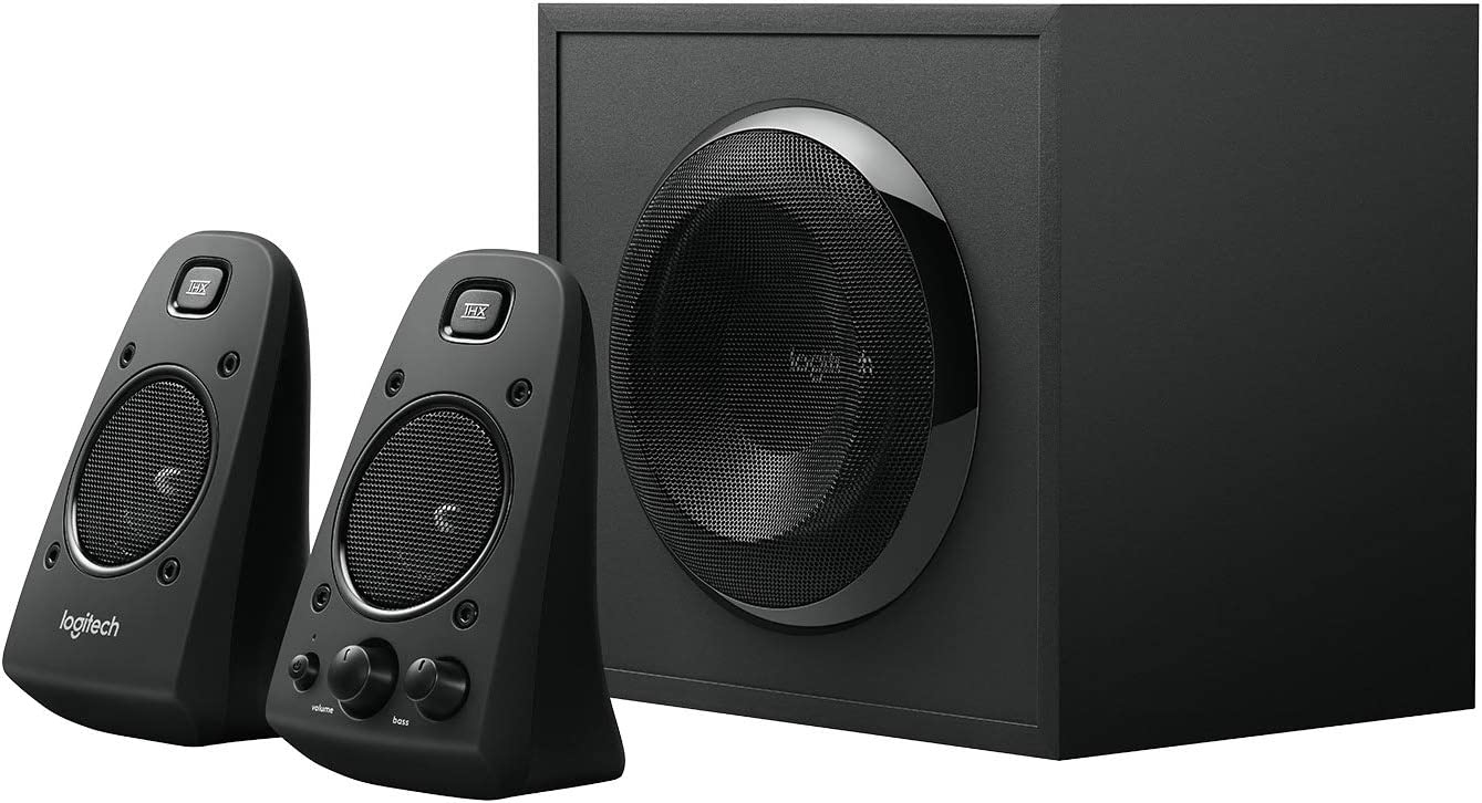 罗技 Z625 功能强大的 THX® 认证 2.1 扬声器系统，带光纤输入