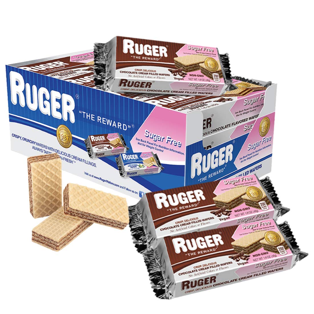 RUGER 无糖巧克力薄饼 1.6 盎司（12 包）