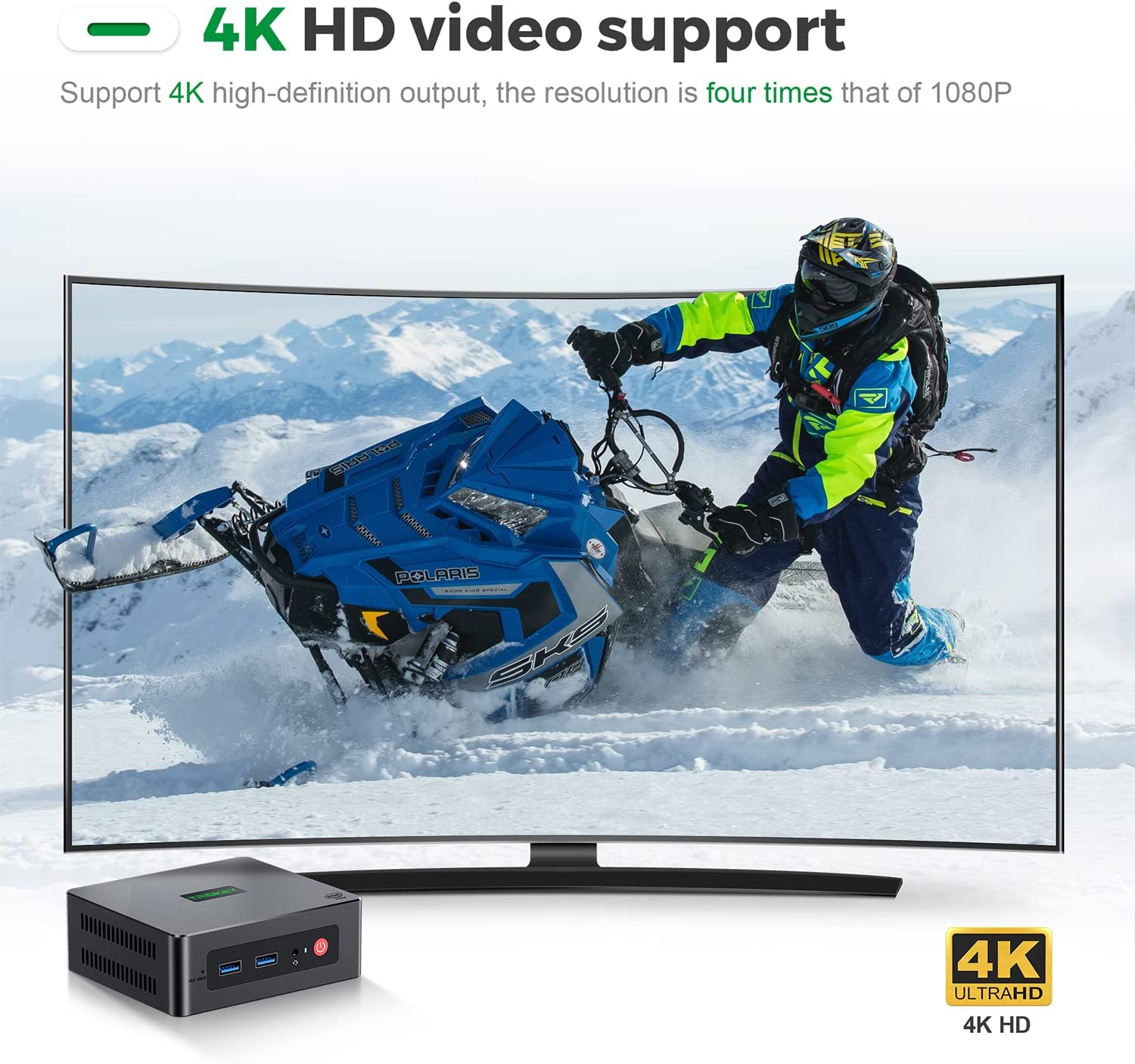 TRIGKEY Mini PC Computer Desktop PC Intel 11th Generation Processors N5095 Micro Computer,16G DDR4 500G M.2 SSD 2280 Green G3, 支持Micro PC W10 Pro Dual 4K@60Hz HDMI/WiFi 5/BT