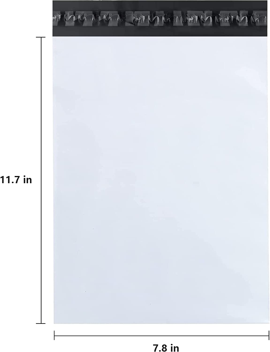 白色聚乙烯信封 7.8x11.7 英寸 100 件，用于服装的运输袋信封，用于商业供应商的自粘强力邮寄信封，灵活的安全包装，防水、抗撕裂的邮政袋