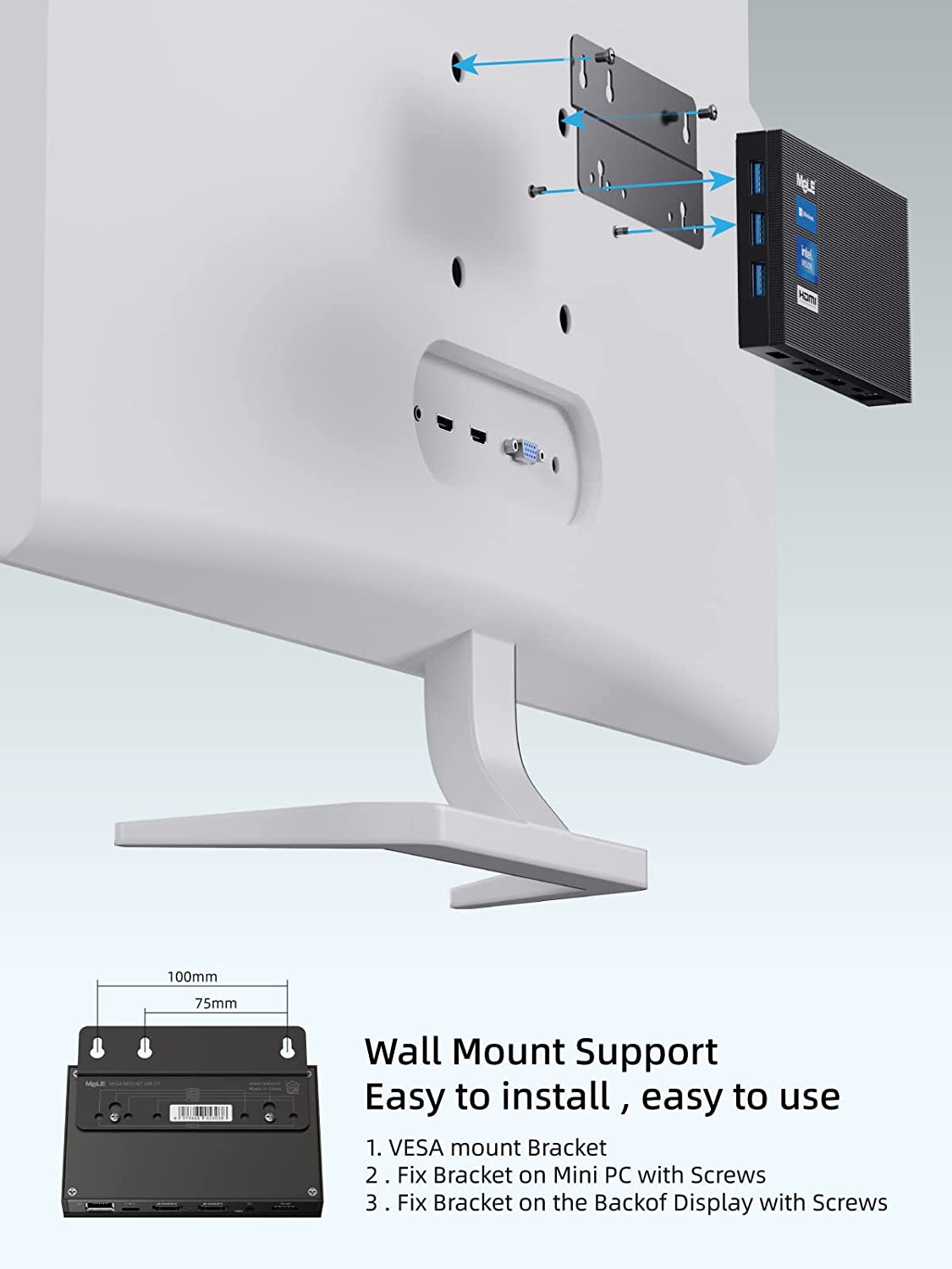 Mini PC 无风扇 Quieter2Q Windows 11 Pro Celeron J4125 8GB/512GB 小型台式电脑 Micro PC 支持 M.2 SSD 最高 4TB 双 HDMI 4K 2.4G/5G Wi-Fi 千兆以太网 BT4.2 Win 10,PXE,Plex VESA 安装