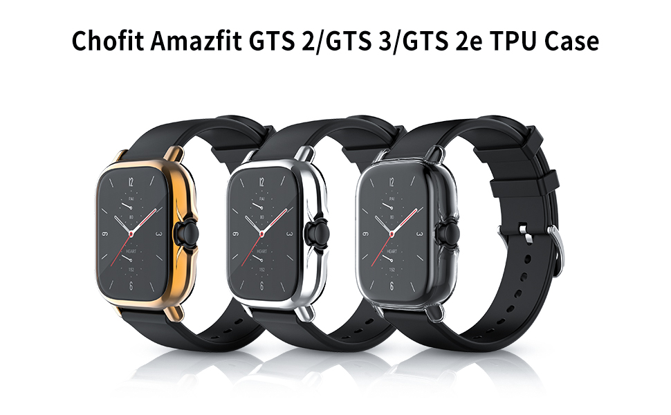 Chofit 7 件装保护套适用于 Amazfit GTS 3/GTS 2/GTS 2e 保护套全能 TPU 防刮保护套保护套适用于 Amazfit GTS 3/GTS 2/GTS 2e 智能手表配件