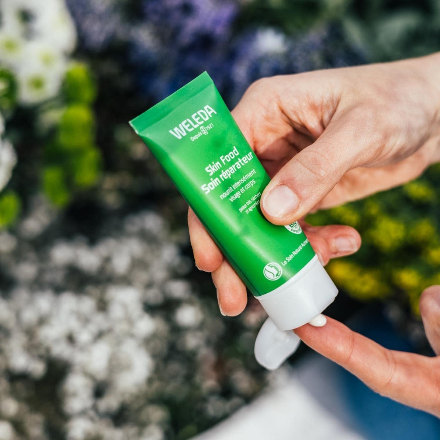 Weleda Skin Food Original Ultra-Rich Body Cream 2.5 液体盎司，富含植物的保湿霜，含三色堇、洋甘菊和金盏花