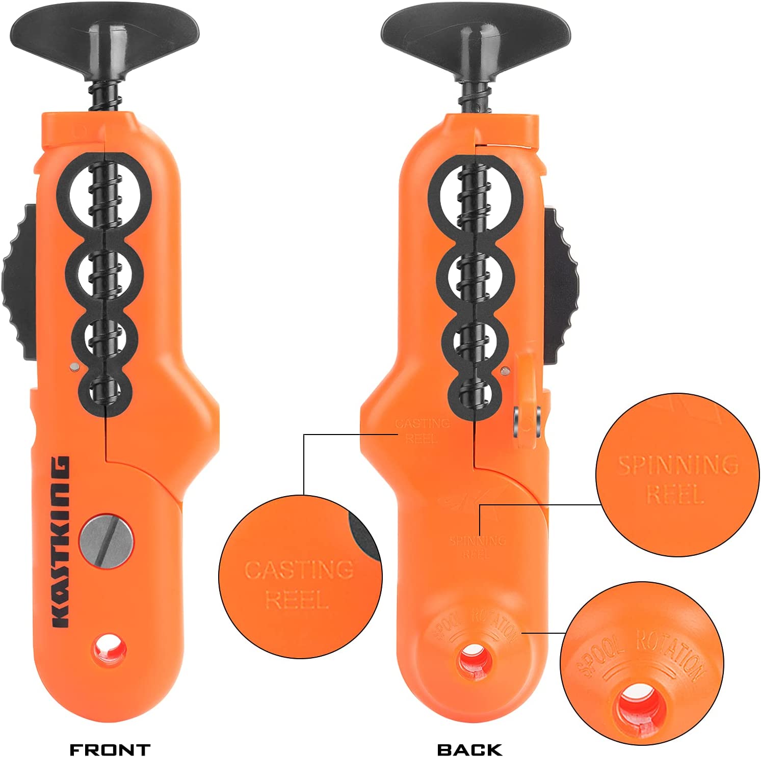 KastKing Radius<line Spooler – 紧凑型钓鱼线绕线器，用于旋转卷轴和铸造卷轴 –<line Spooler Spools Fishing Reels Without<line Twist