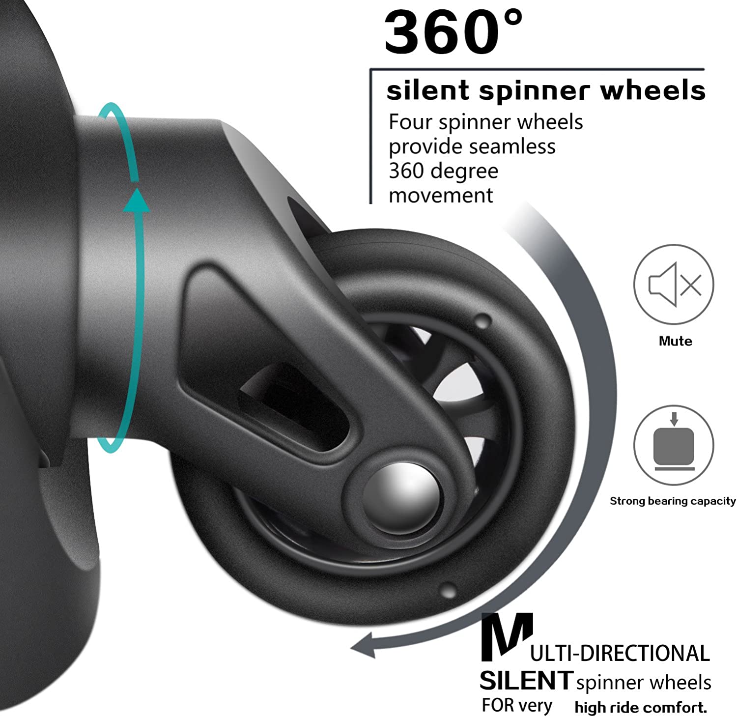 Coolife Luggage 3 件套 Suitcase Spinner Hardshell<lightweight TSA Lock 4 件套
