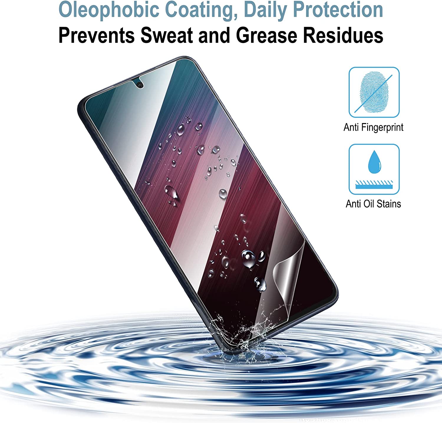 AACL [3+2 包] 适用于三星 Galaxy S22 屏幕保护膜和相机镜头保护膜 三星 Galaxy S22 5G，6.1 英寸，7H 混合膜[指纹解锁][防刮]