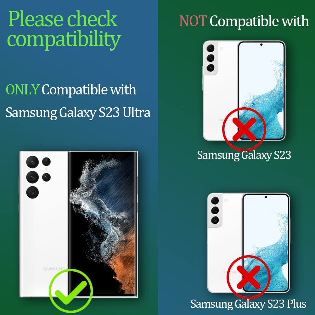 Marphe（2+2 相机镜头保护膜适用于三星 Galaxy S23 超钢化玻璃相机镜头保护膜透明超高清防刮手机配件适用于 Galaxy S23 Ultra 2023