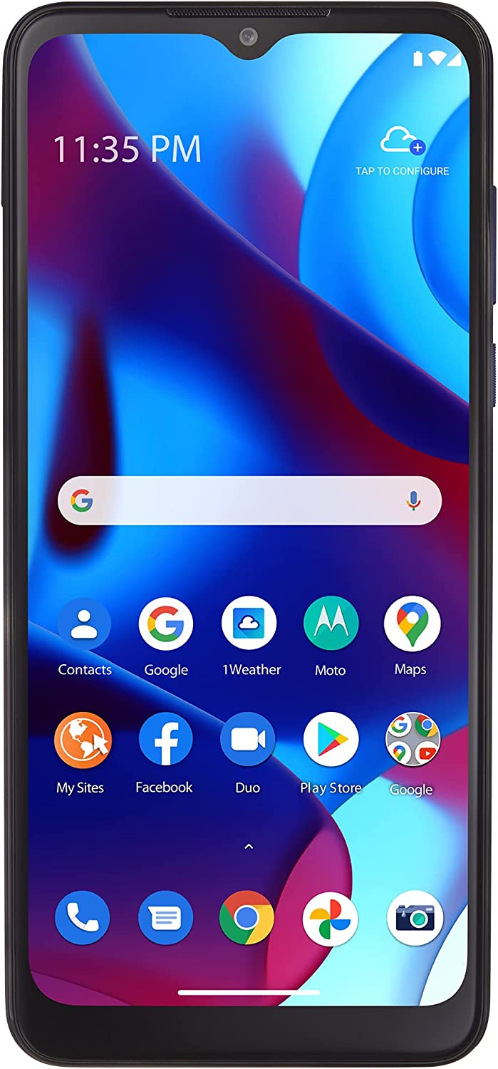 Tracfone Motorola moto g Pure (2021)，32GB，蓝色 - 预付费智能手机（锁定）