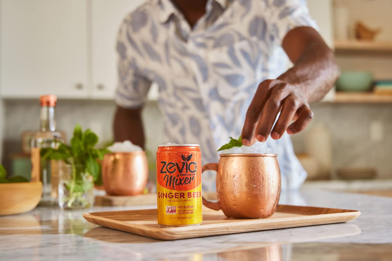 Zevia 零卡路里搅拌机，姜汁啤酒，7.5 盎司罐装（12 包）