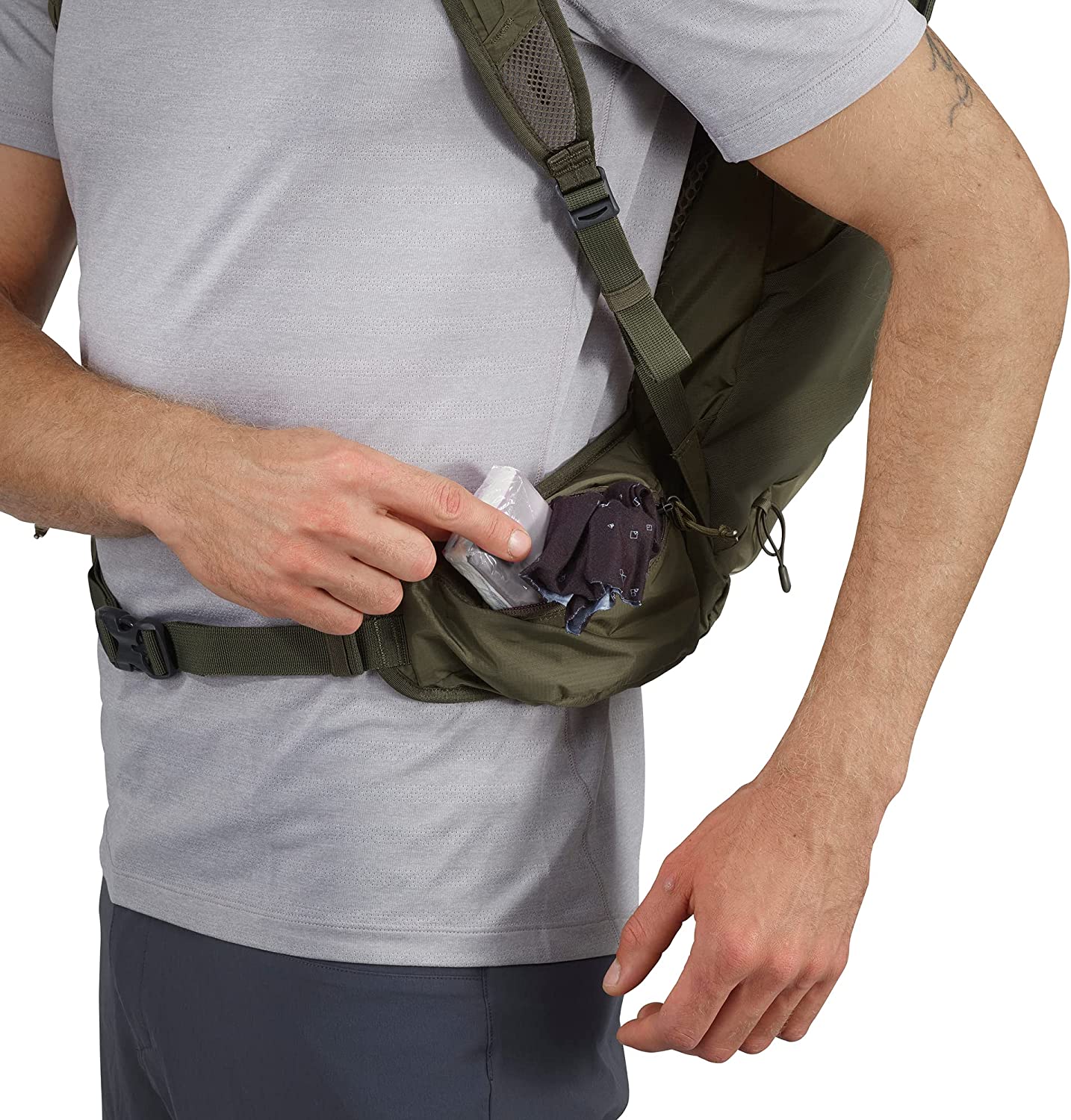 Salomon Trailblazer 30 男女通用背包 30L 远足越野跑，橄榄绿（马提尼橄榄）