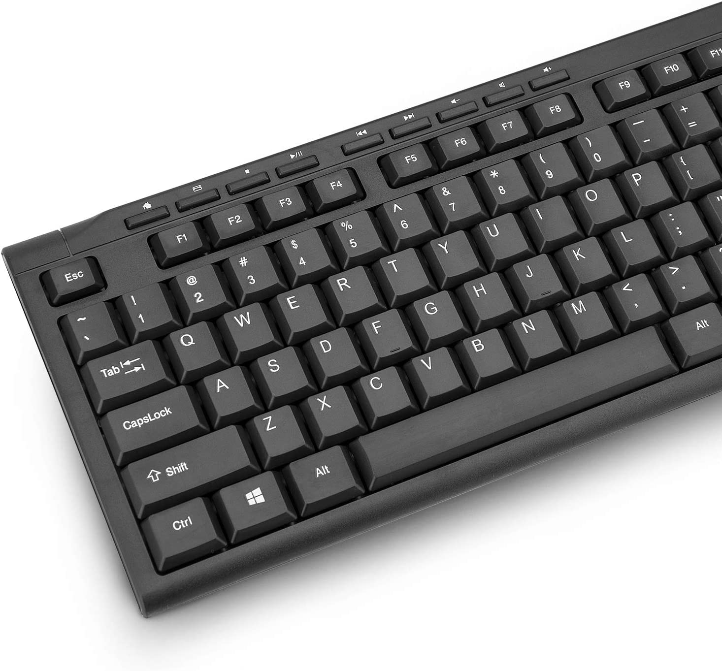 Rii RK907 超薄紧凑型 USB 有线键盘适用于 Mac 和 PC，Windows 10/8 / 7 / Vista/XP（黑色）……