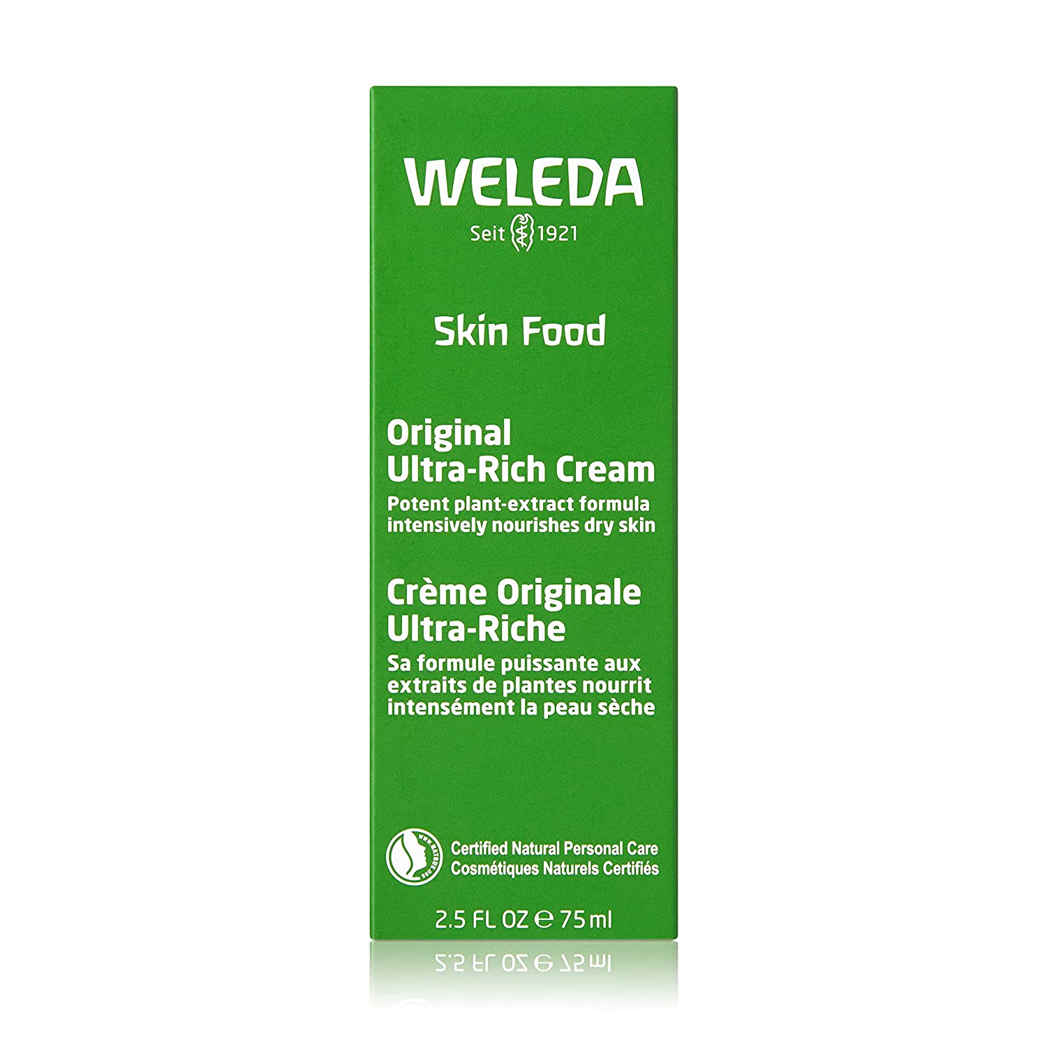 Weleda Skin Food Original Ultra-Rich Body Cream 2.5 液体盎司，富含植物的保湿霜，含三色堇、洋甘菊和金盏花