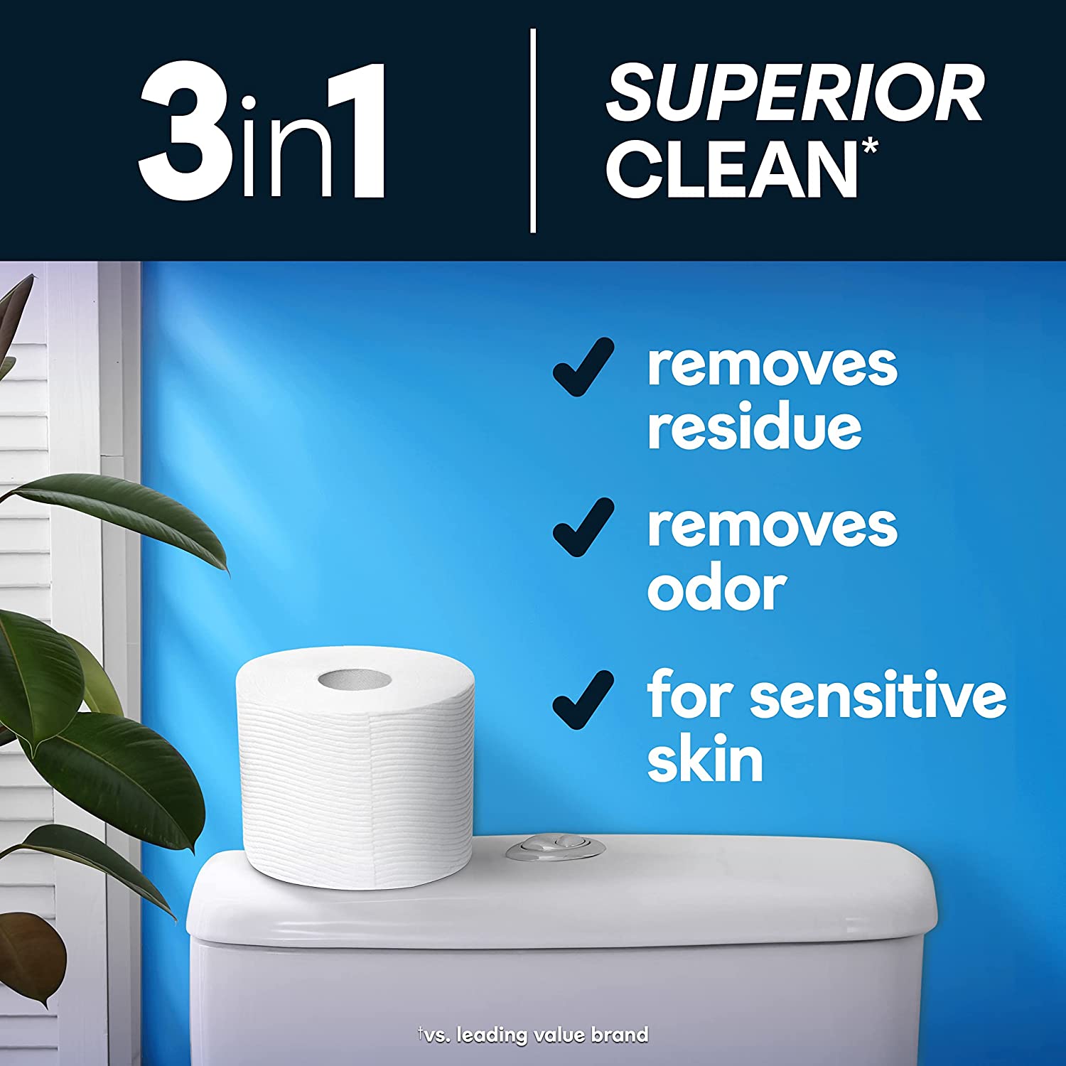 Cottonelle 超洁净卫生纸，具有活性清洁波纹质地，强力卫生纸，24 卷家庭大卷（24 卷家庭大卷 = 132 普通卷），每卷 388 张，包装可能有所不同