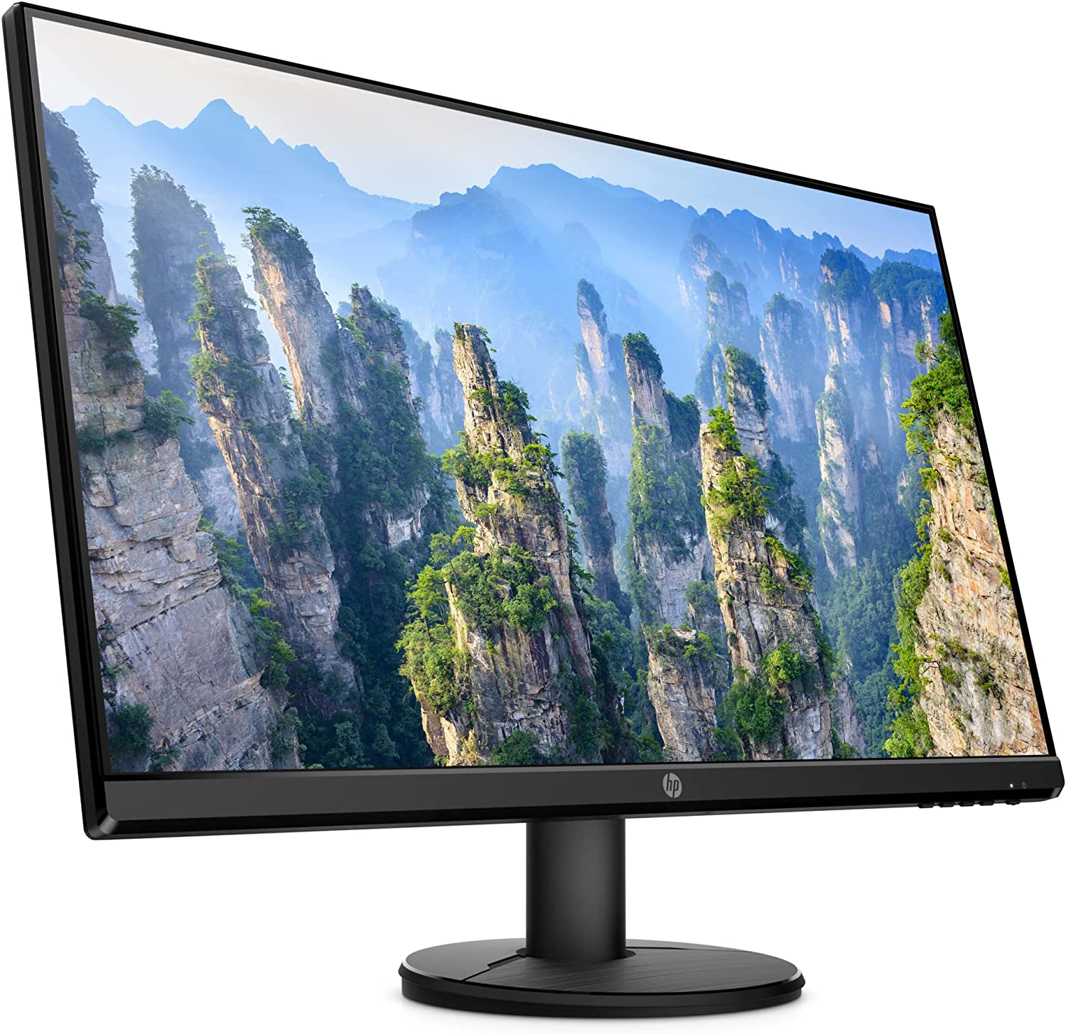 HP V27i FHD 显示器 | 27 英寸对角线全高清电脑显示器，带 IPS 面板和 3 面微边缘设计 |带 HDMI 和 VGA 端口的低蓝光屏幕 | (9SV92AA#ABA) 黑色
