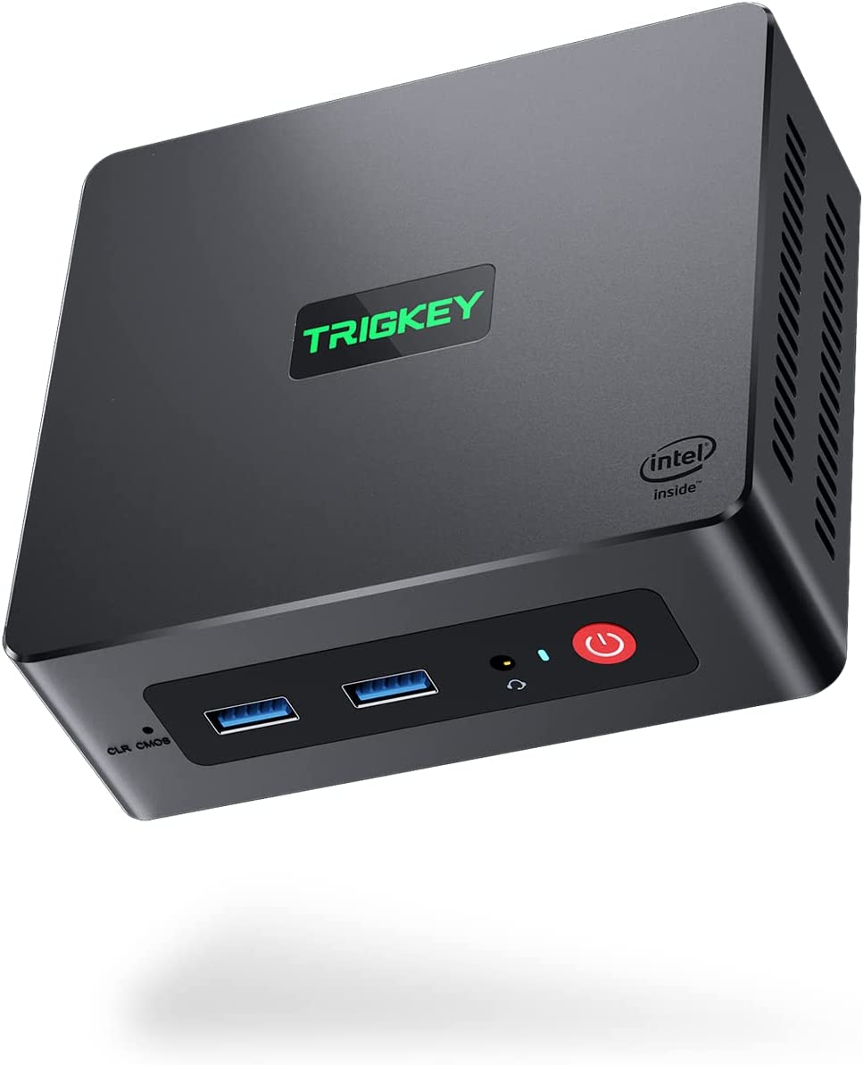 TRIGKEY Mini PC Computer Desktop PC Intel 11th Generation Processors N5095 Micro Computer,16G DDR4 500G M.2 SSD 2280 Green G3, 支持Micro PC W10 Pro Dual 4K@60Hz HDMI/WiFi 5/BT