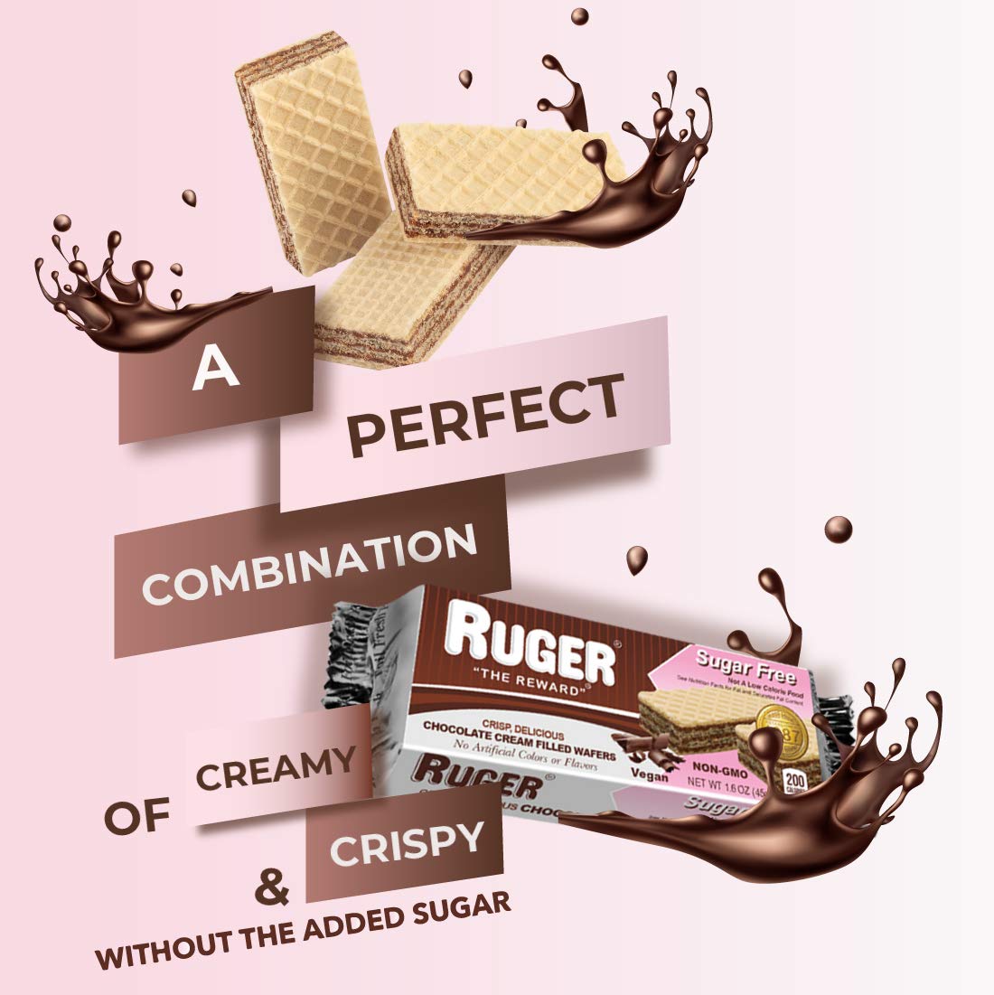 RUGER 无糖巧克力薄饼 1.6 盎司（12 包）