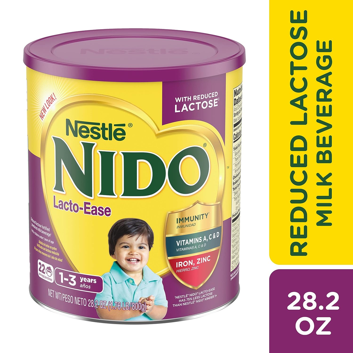 Nee 幼儿粉末 - 28.2 盎司罐装 - 幼儿混合饮料（4 件装）