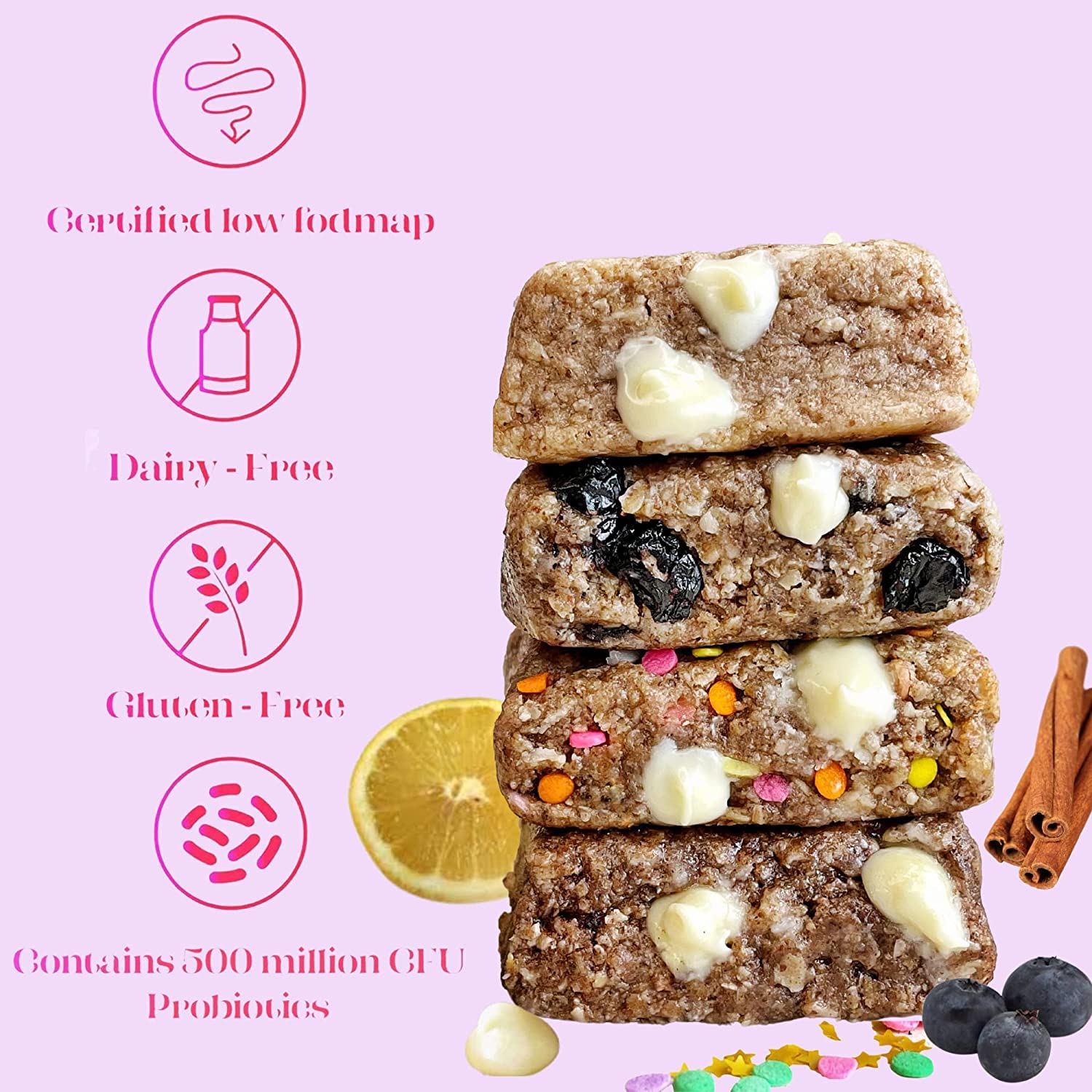 BelliWelli 素食主义者，无麸质小吃店巧克力片和Variety Bundle - 低 FODMAP 认证，不含乳制品，100% 肠道友好型含有益生菌 |早餐享用无罪甜点！