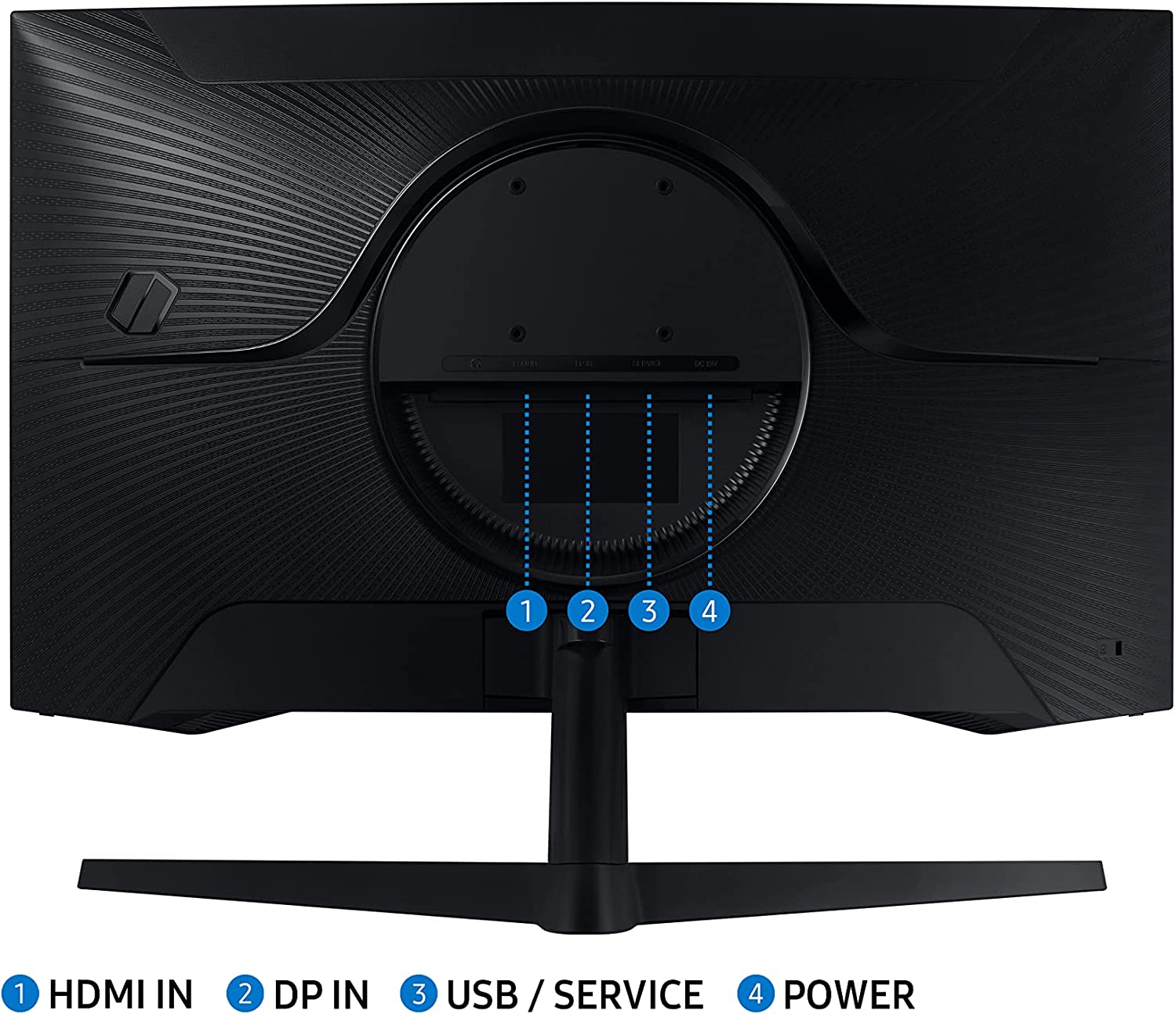 三星 32" Odyssey G55A QHD 165Hz 1ms FreeSync 曲面游戏显示器，带 HDR 10，适用于任何桌面的未来主义设计 (LS32AG550ENXZA)