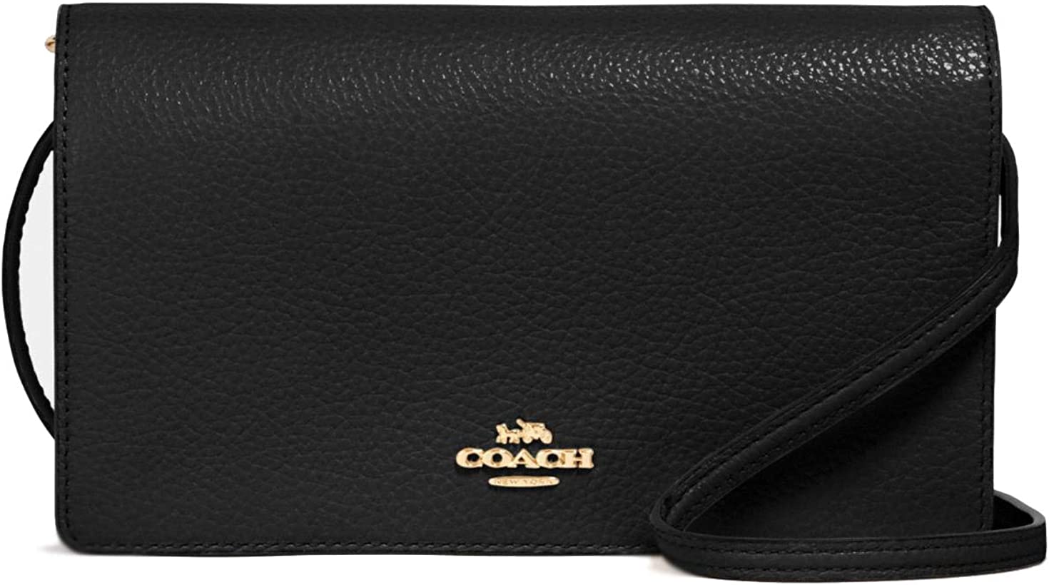 Coach 女士 Anna 折叠式斜挎包（黑色）