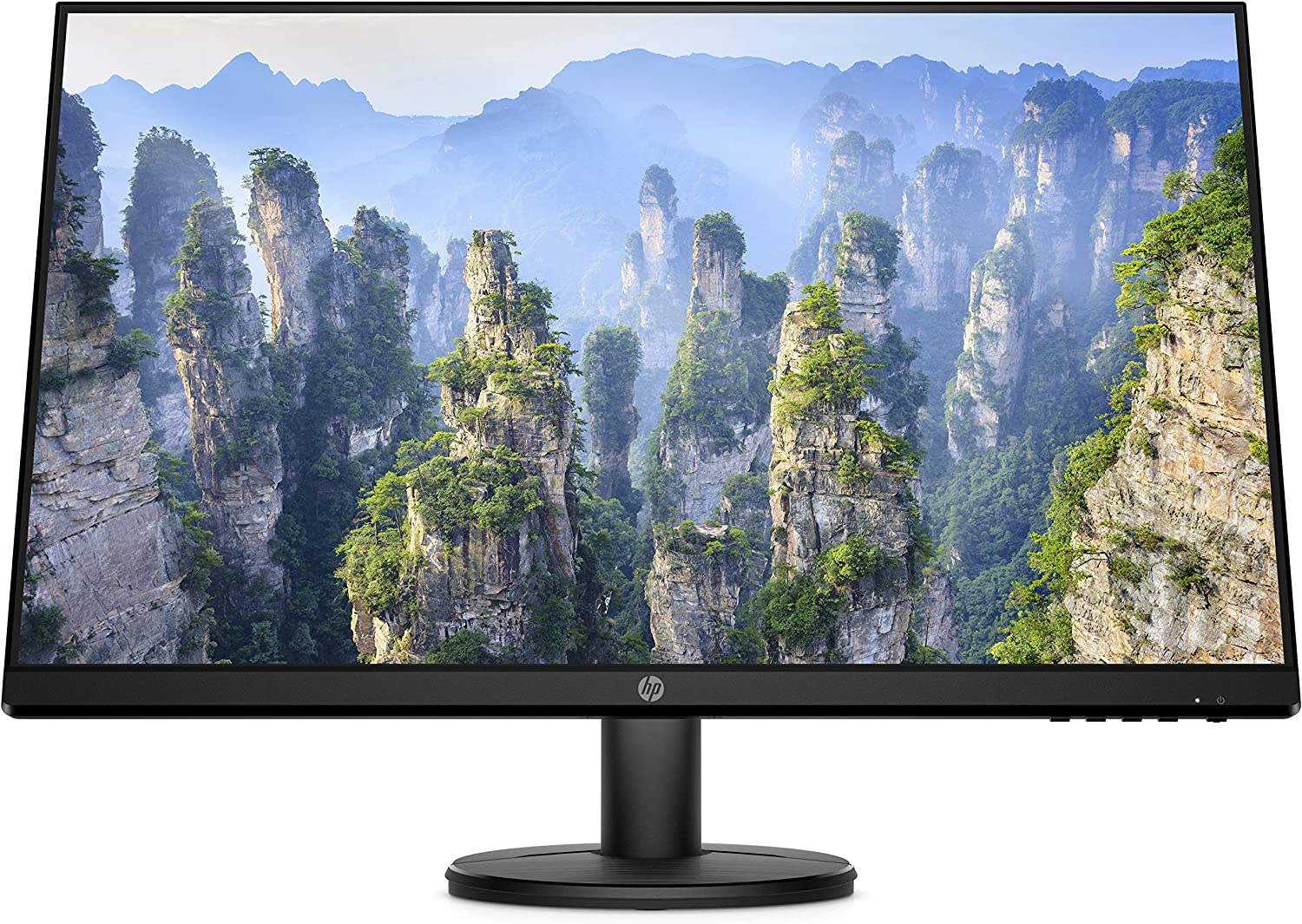 HP V27i FHD 显示器 | 27 英寸对角线全高清电脑显示器，带 IPS 面板和 3 面微边缘设计 |带 HDMI 和 VGA 端口的低蓝光屏幕 | (9SV92AA#ABA) 黑色
