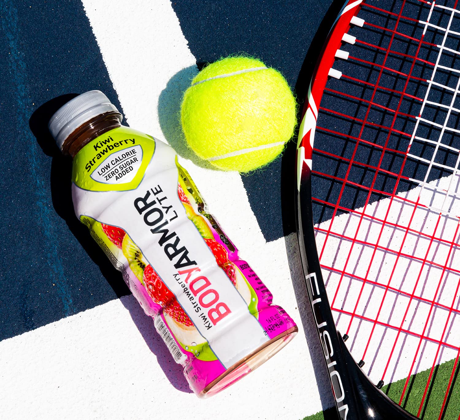 BODYARMOR LYTE 运动饮料低热量运动饮料，猕猴桃草莓，含维生素的天然香料，富含钾的电解质，非常适合运动员，16 液体盎司（12 件装）
