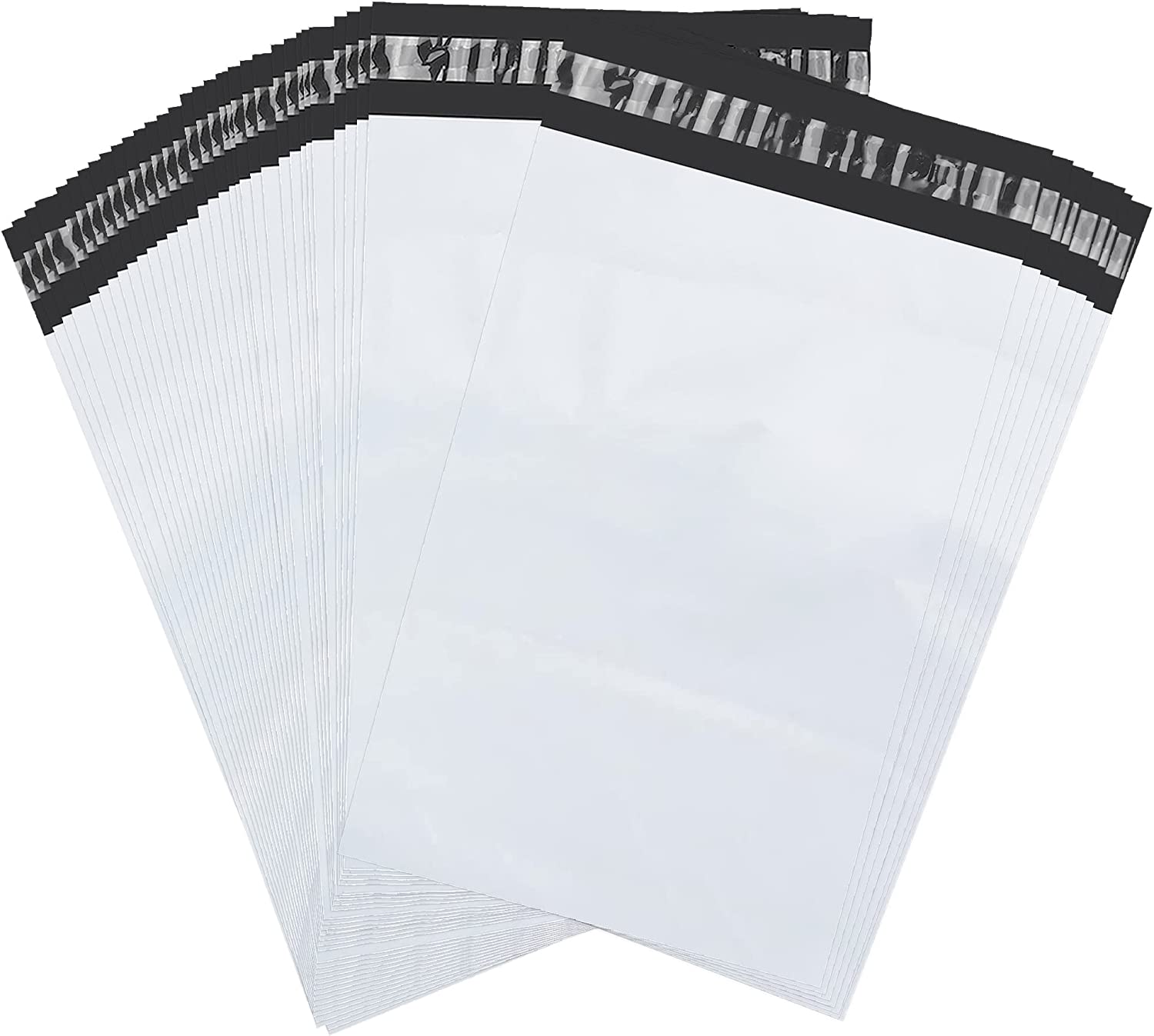 白色聚乙烯信封 7.8x11.7 英寸 100 件，用于服装的运输袋信封，用于商业供应商的自粘强力邮寄信封，灵活的安全包装，防水、抗撕裂的邮政袋