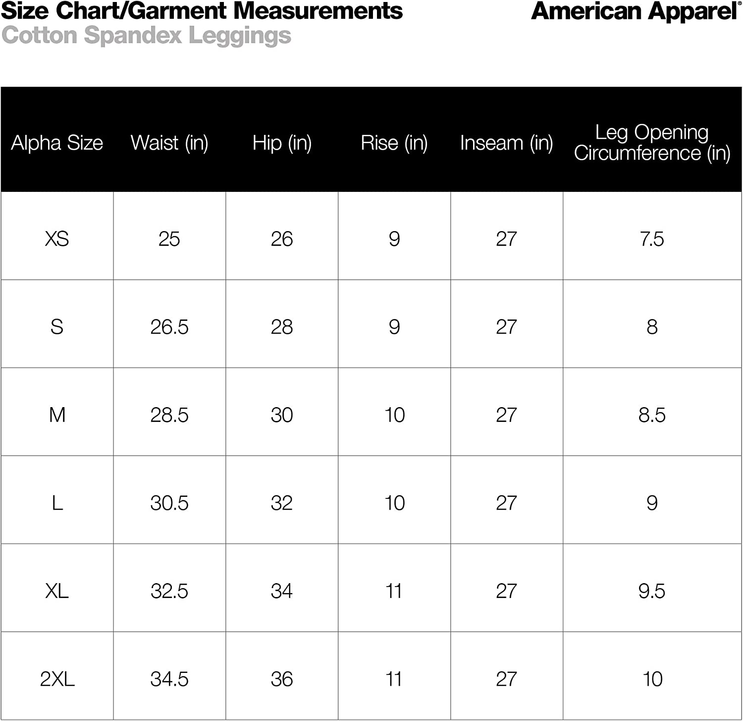 American Apparel 女式棉质氨纶针织打底裤