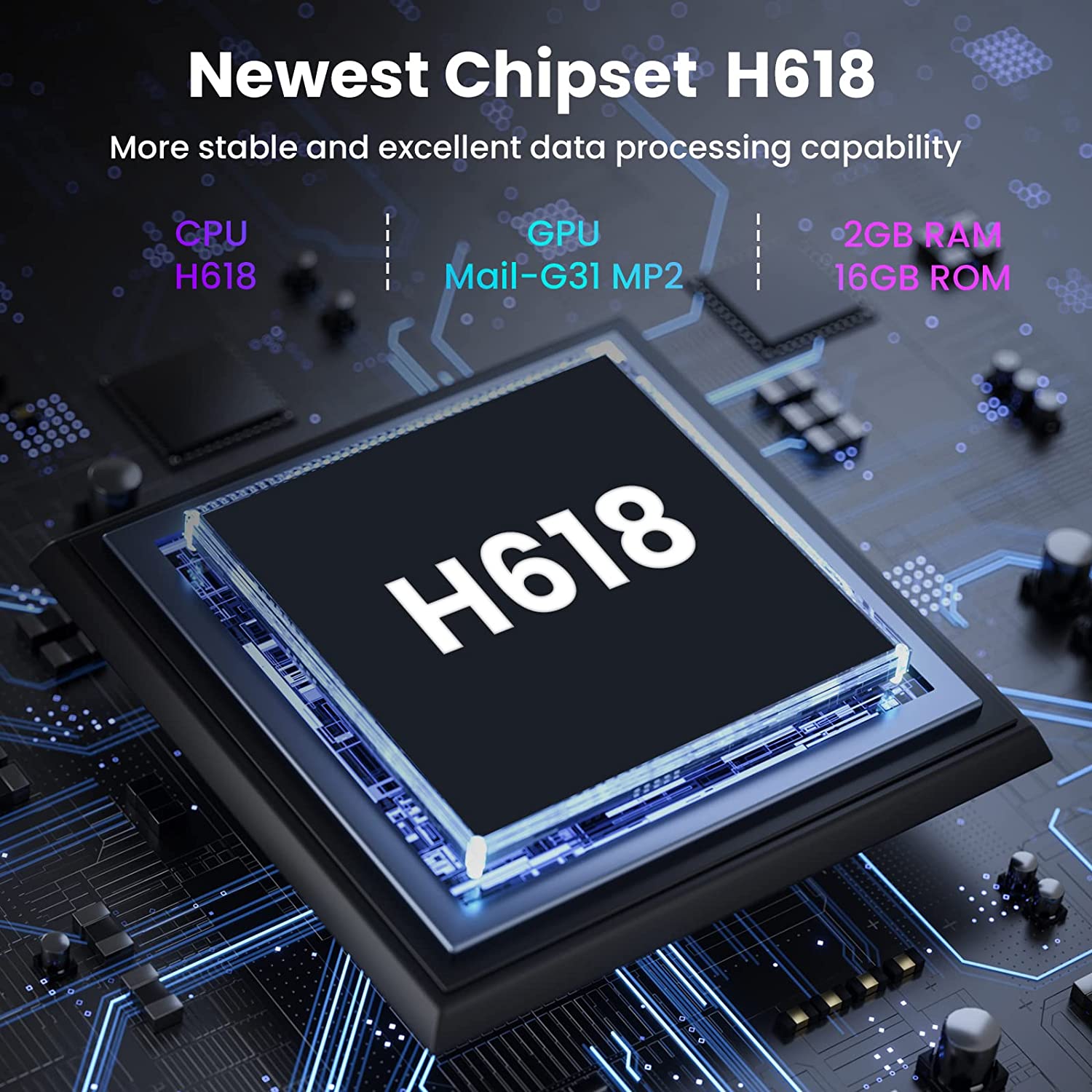 安卓电视盒 12 2GB 16GB WiFi6 2.4G 5.8G 6k 电视盒 H618 芯片组支持 HDR10 BT5.0 USB 2.0 以太网 LAN 3D 带迷你背光键盘