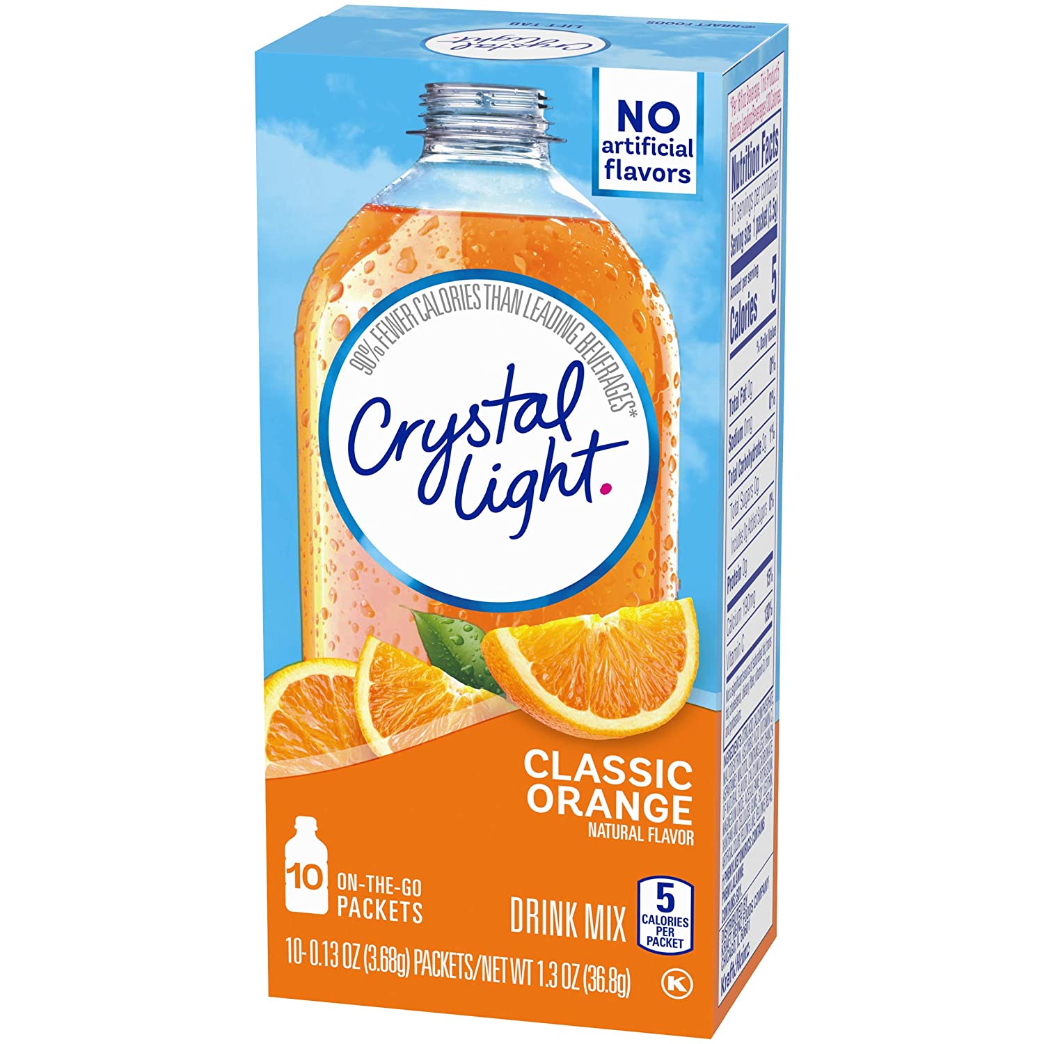 Crystal<light Drink Mix，经典橙子，1.3 盎司（6 件装）