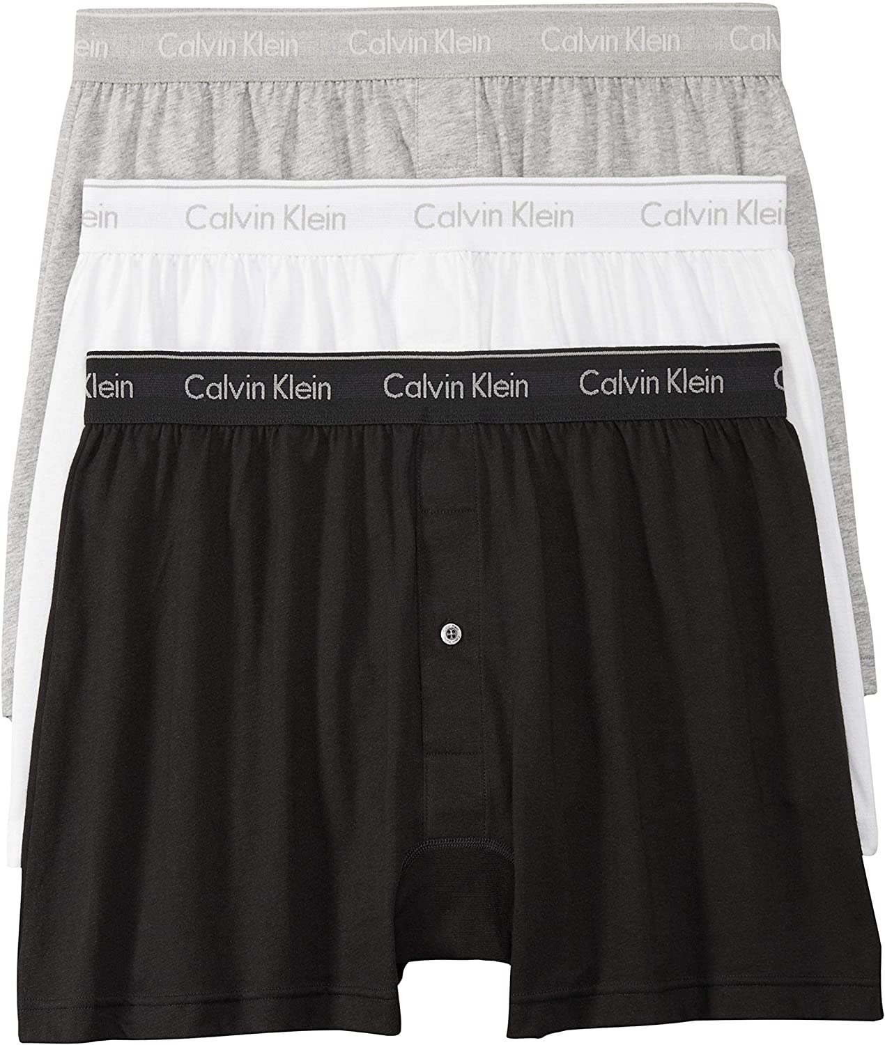 Calvin Klein 男式经典棉质 3 件装针织平角内裤