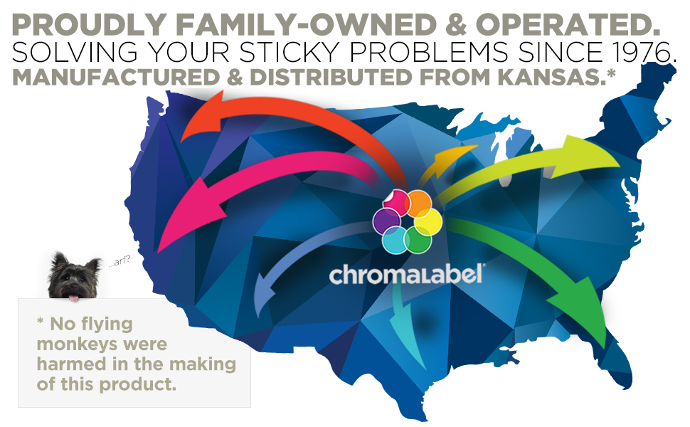 ChromaLabel 3 英寸圆形标签可移除颜色代码点贴纸，仓库库存的高可见性，每卷 500 个标签，荧光红橙色