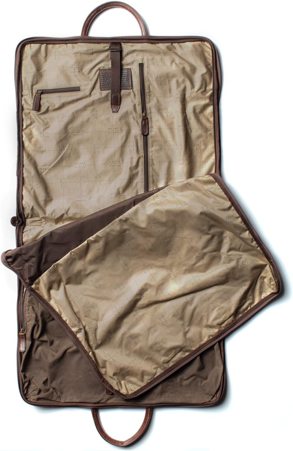 Moore & Giles Gravely 服装袋 Ventile 橄榄色和泰坦研磨棕色